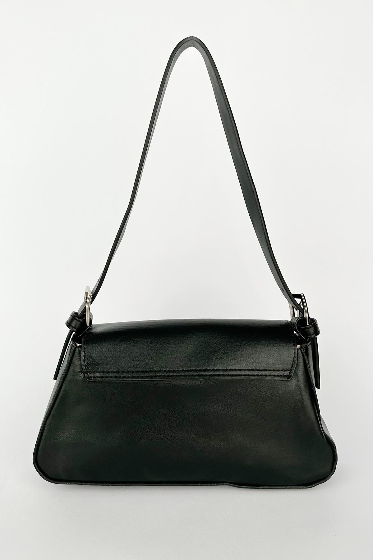 FACETTE-Women's Black Ring Shoulder Bag 4