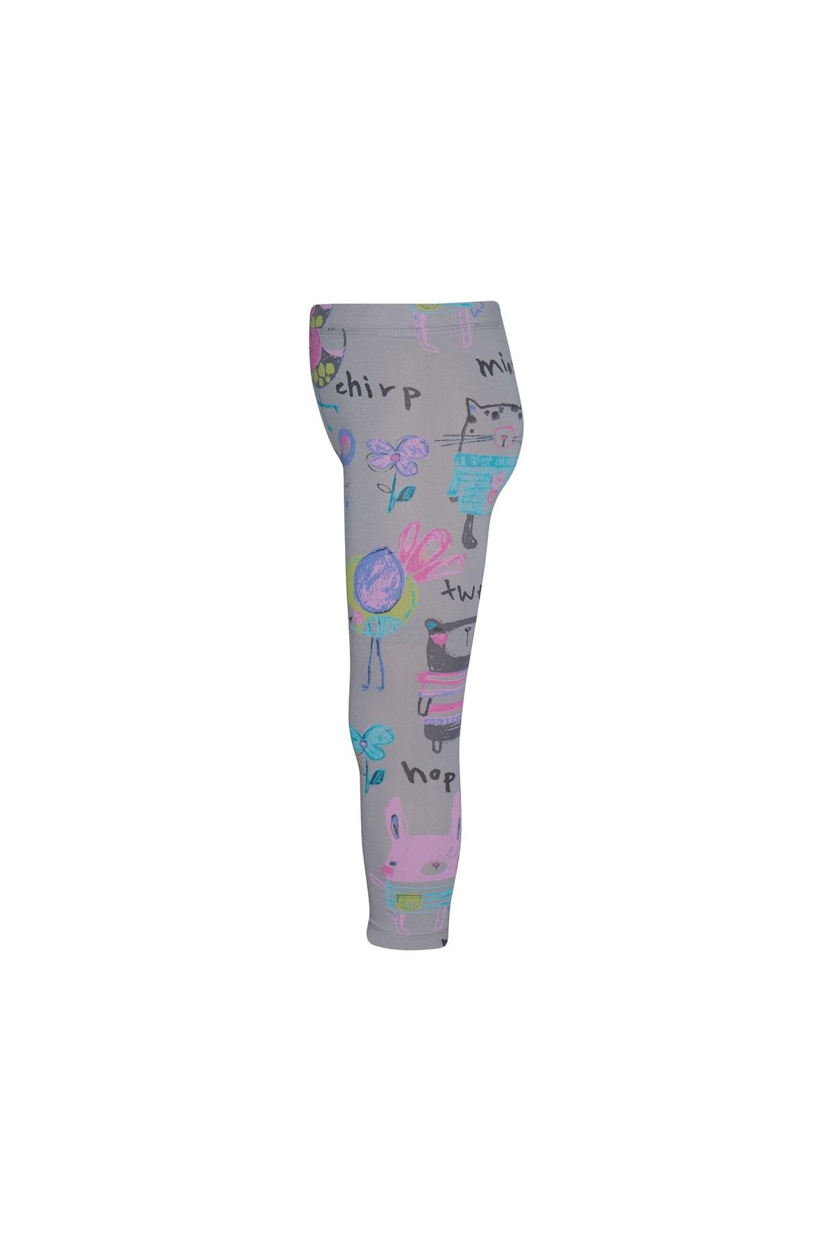 LOVETTI-Gray 1 Girl Chirping Animals Pattern Tights 3