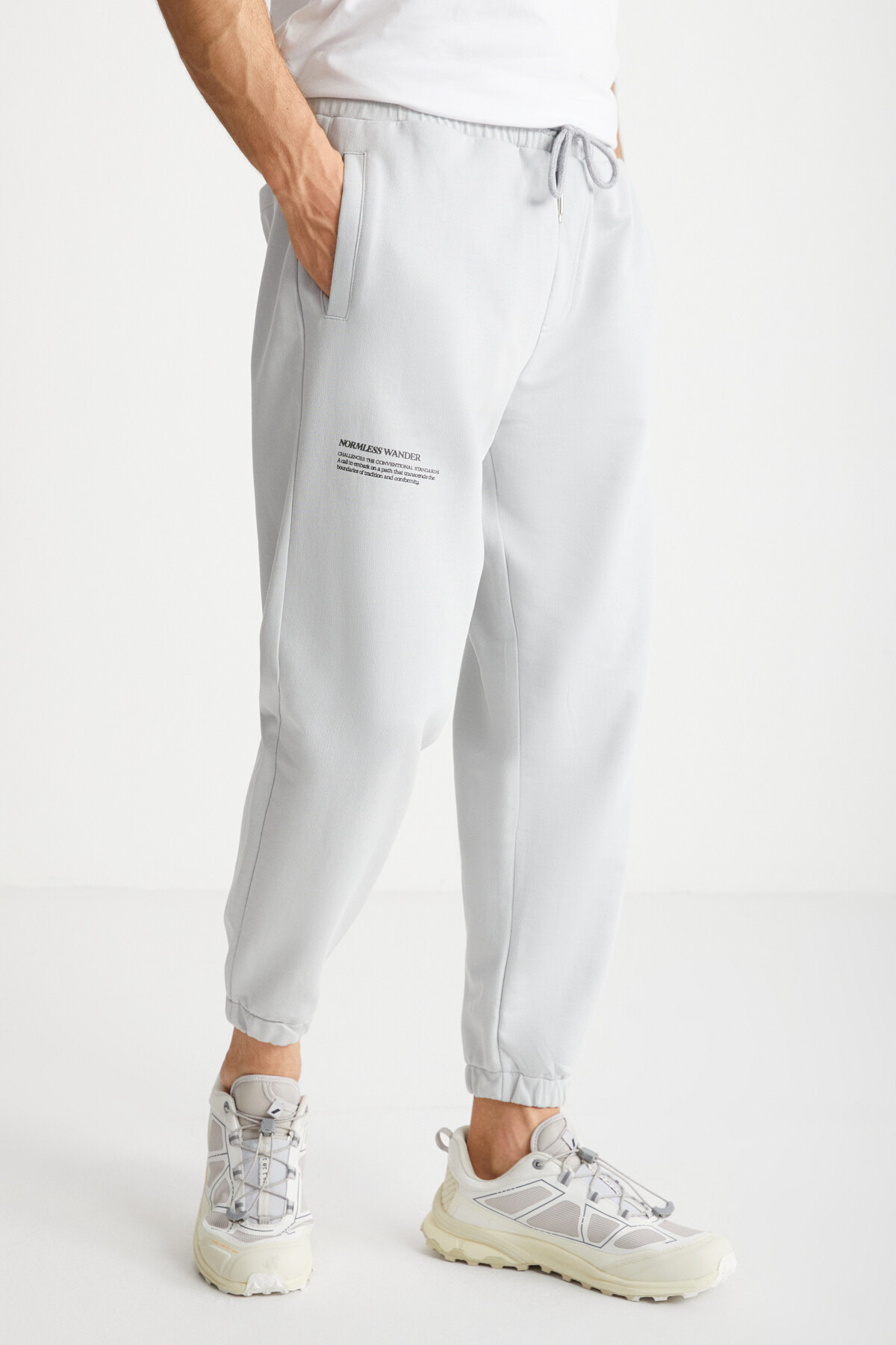 GRIMELANGE  JANDER Erkek Regular Yumuşacık Açık Gri Eşofman Altı - Görsel 4