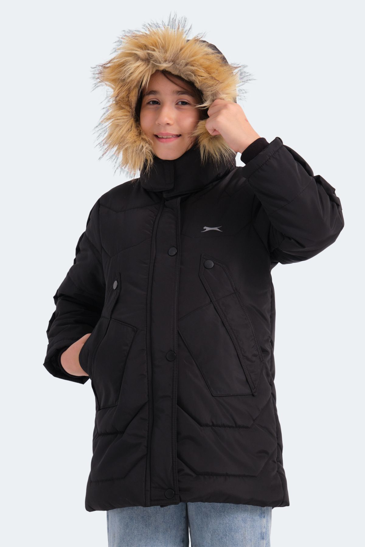 Slazenger-Camron Black Unisex Children's Coat and Coat 5