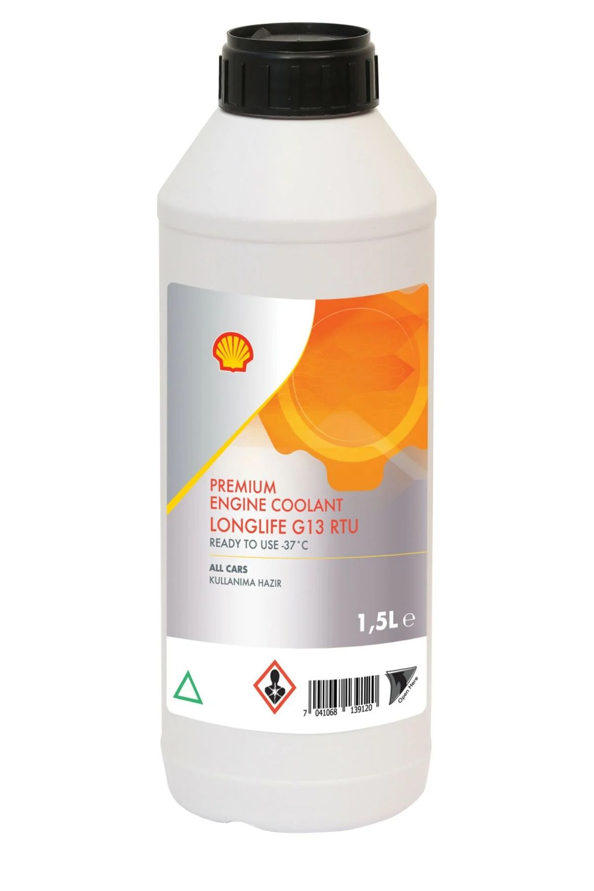 SHELL G13 Antifriz 1.5 Litre Premium Engine Coolant Longlife G13 RTU (Kullanıma Hazır)