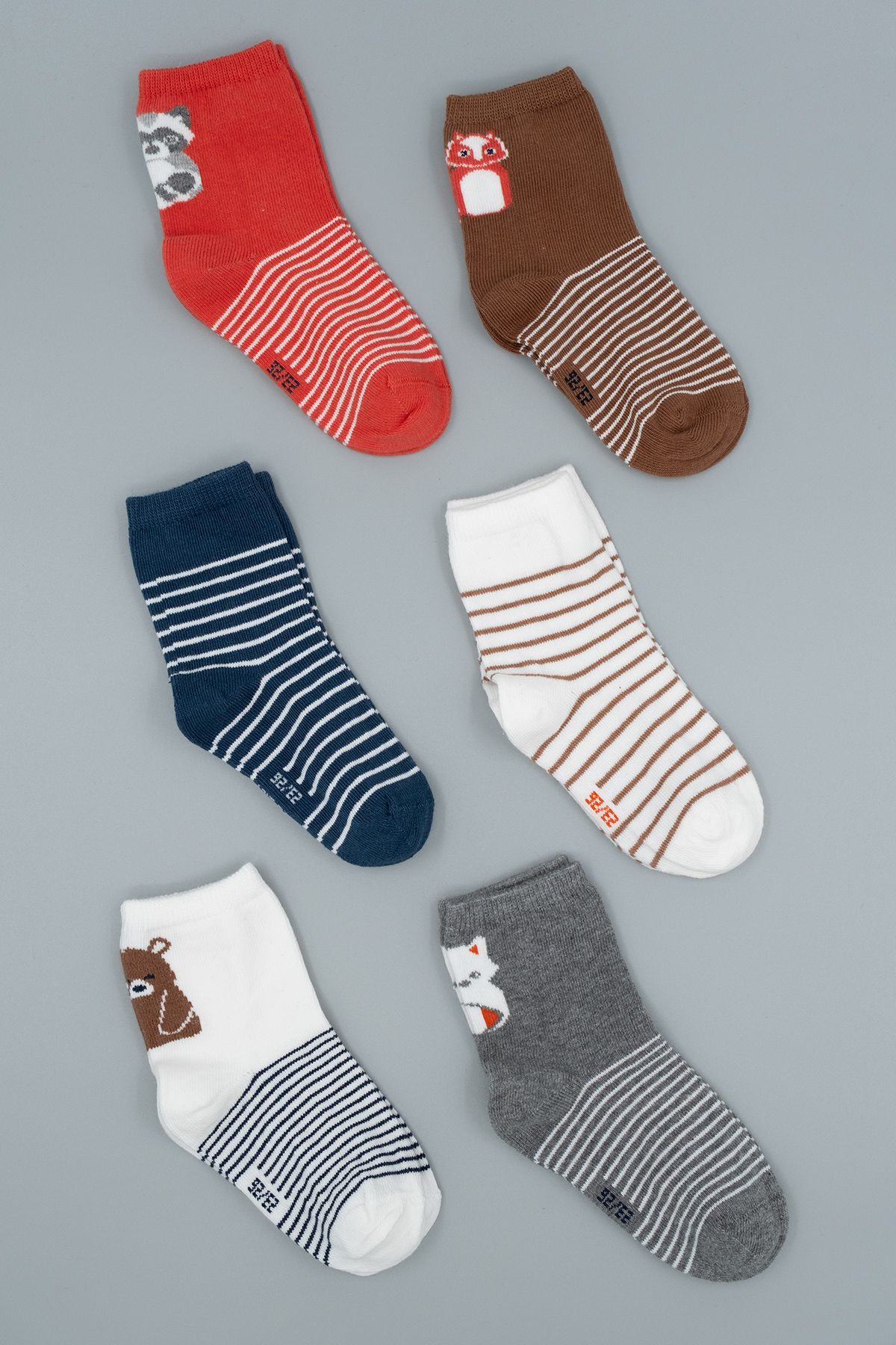 HİTRA-6 Pack Organic Cotton Baby Boy / Kids Socks 1