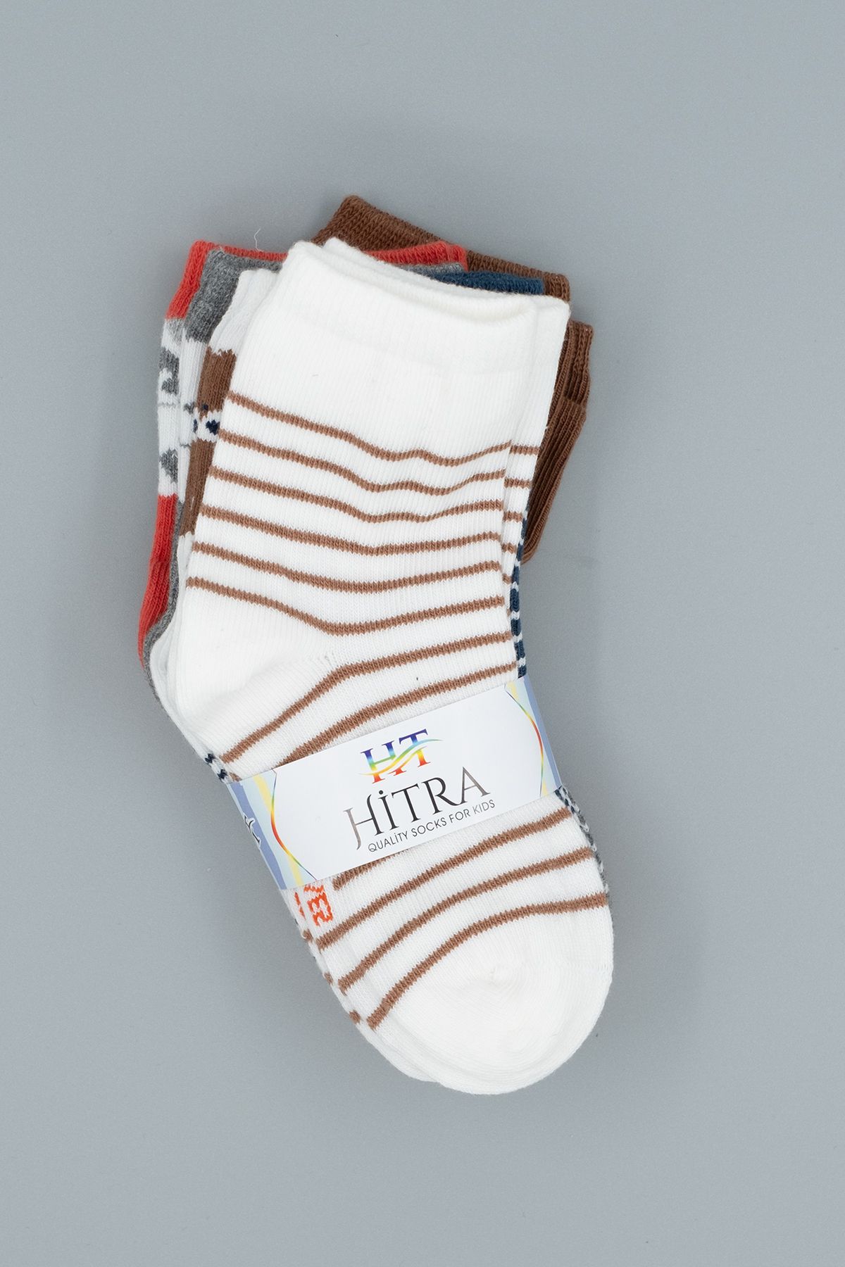 HİTRA-6 Pack Organic Cotton Baby Boy / Kids Socks 3