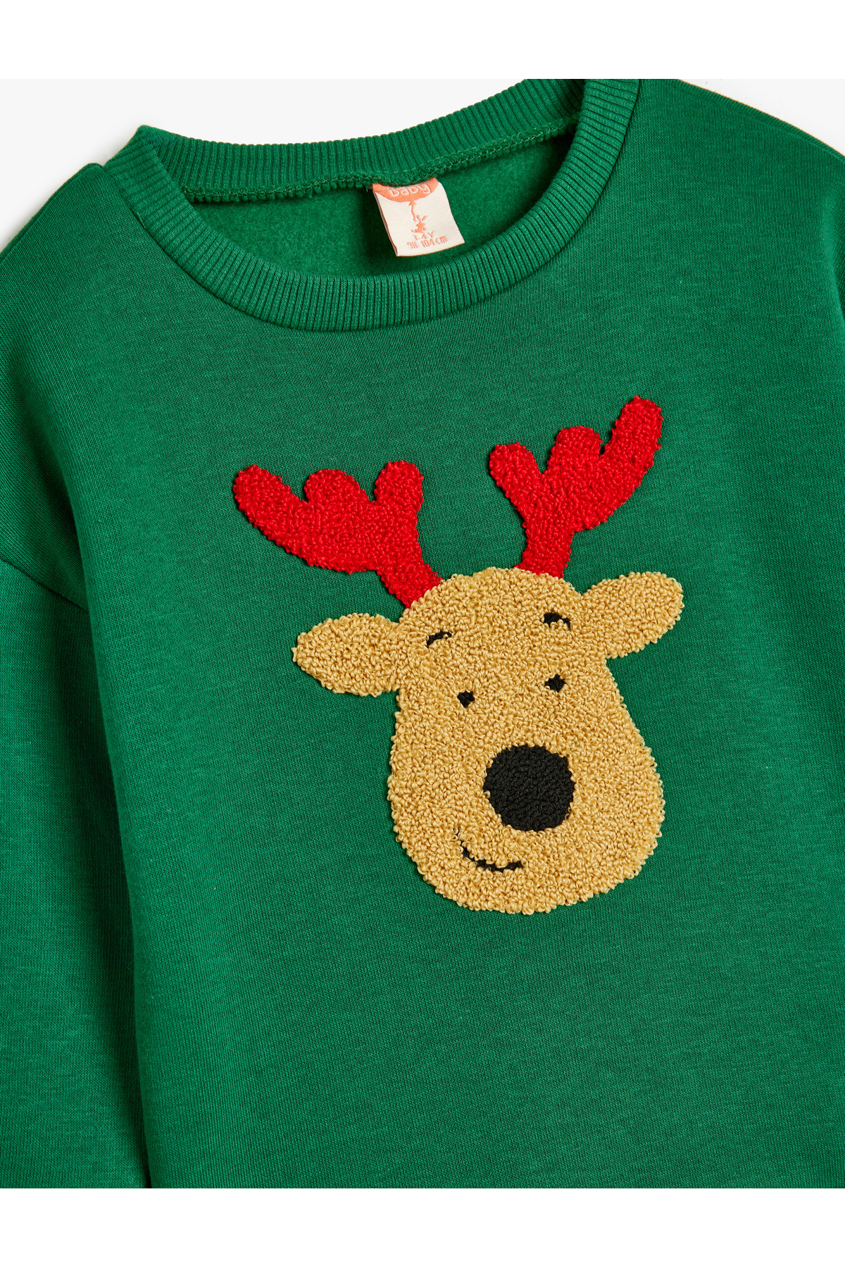 Koton Sweatshirt Geyik Aplike Detaylı Uzun Kollu Bisiklet Yaka Şardonlu fotoğrafı 3 (önizleme)