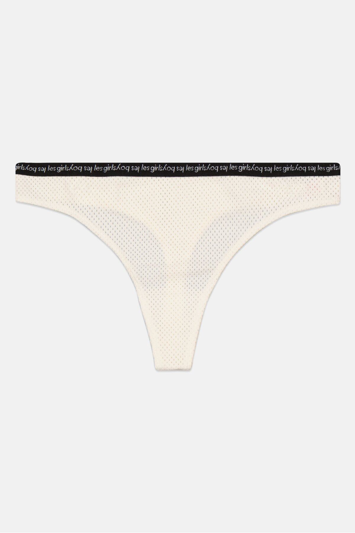 Les Girls Les Boys-Women Brand Logo Pull On Panty, Cream 1