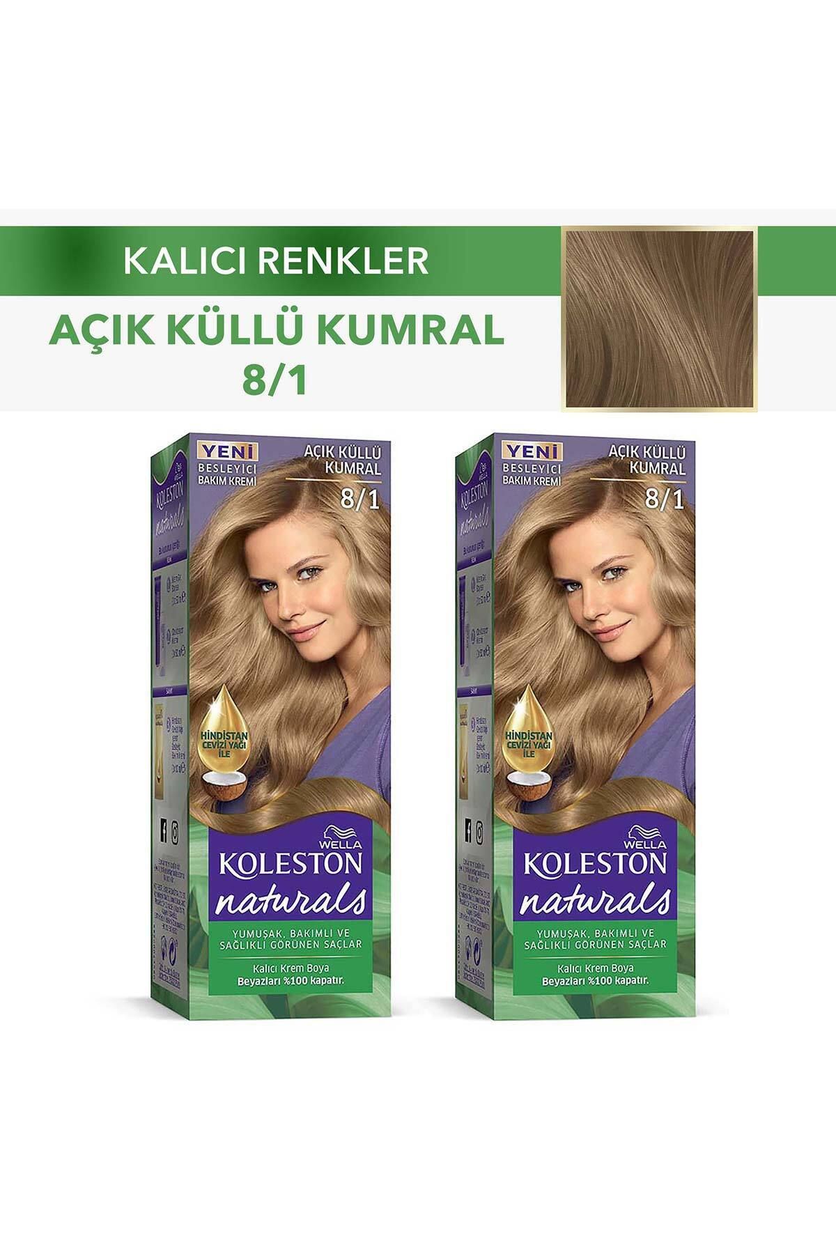 Wella Koleston Nat. Saç Boyası 8/1 Açık Küllü Kumral X 2 Adet