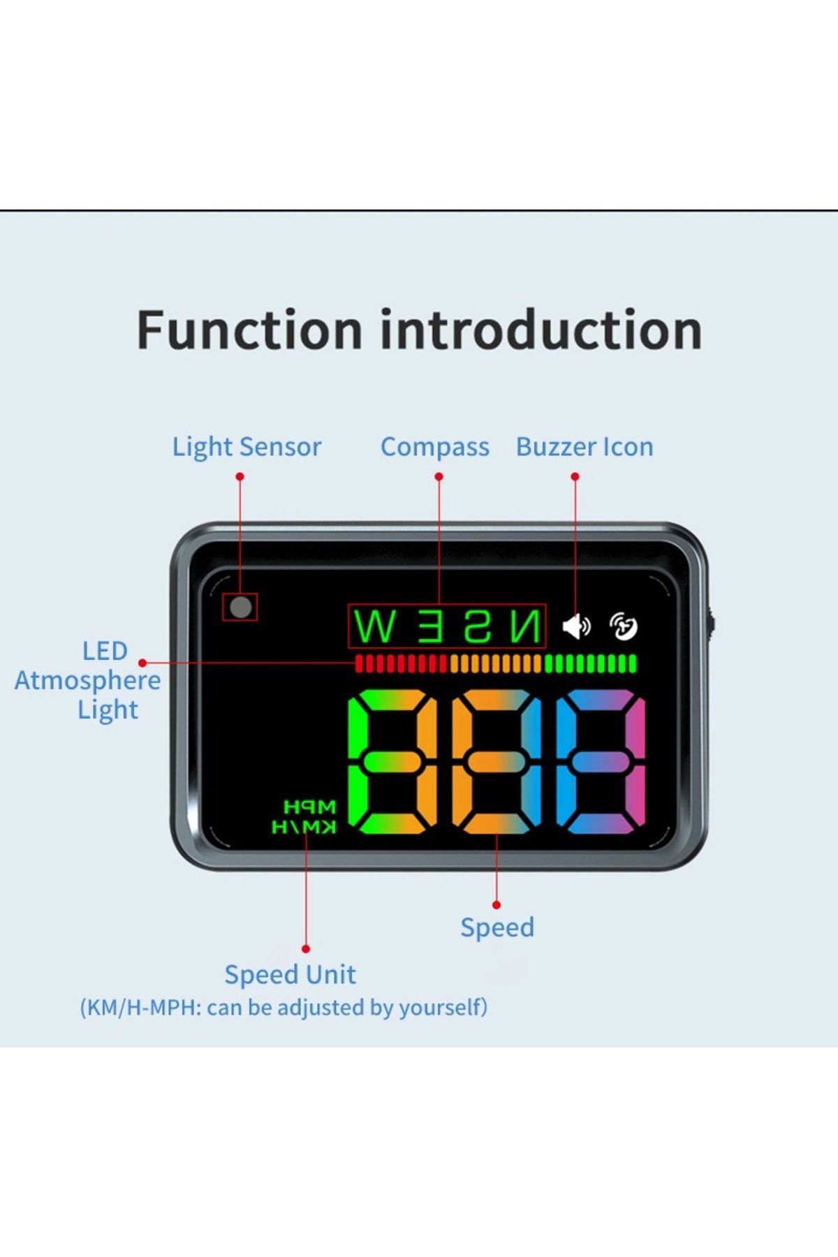 Choice-Head-up Display Car HUD H4 GPS Universal Digital Speedometer KM/H MPH Windshield Projector Speed ... 3