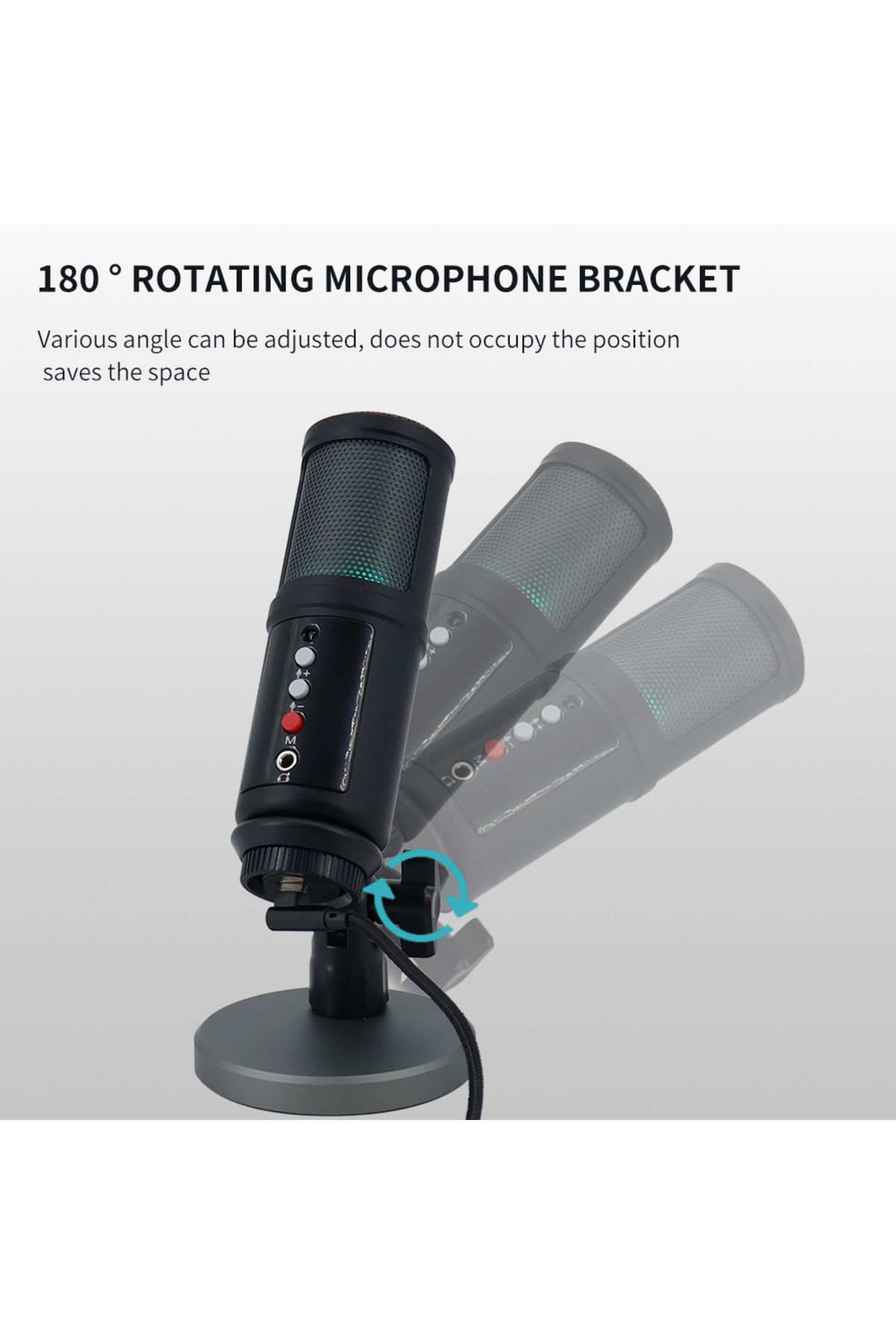 Choice-USB Condenser Microphone RGB Gaming Computer Microphone with Stand Volume Adjustment for Podcasti... 6