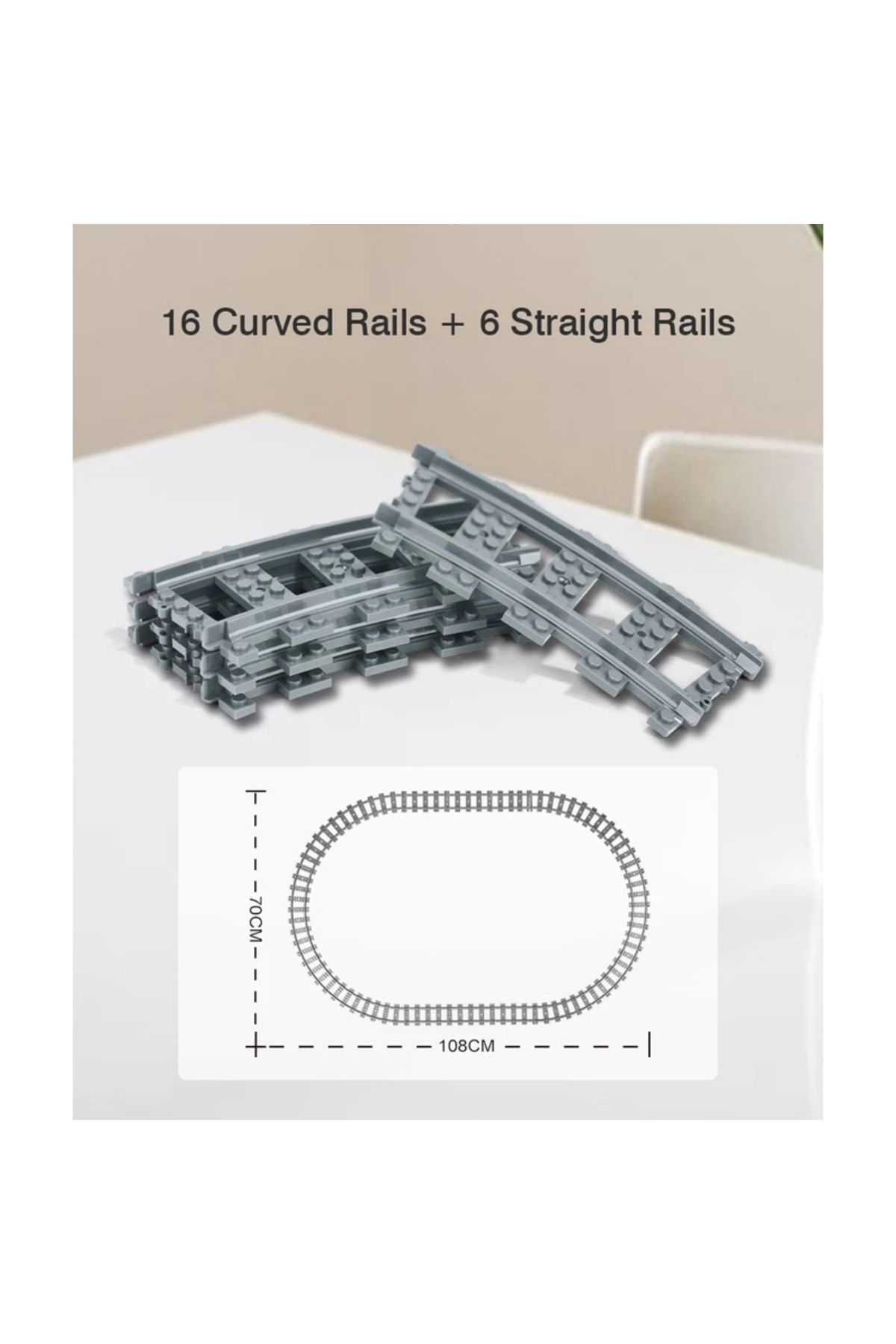 GSF-Technical City PowerTrain High-tech Railway Track Building Blocks Subway Vehicle Assemble Bricks ... 7
