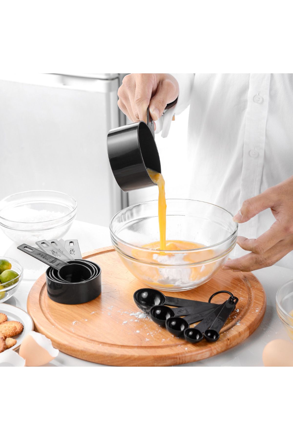 Choice-10 Piece Plastic Measuring Spoon Set Square Handle Baking Measuring Cup Measuring Spoon Set Measu... 4