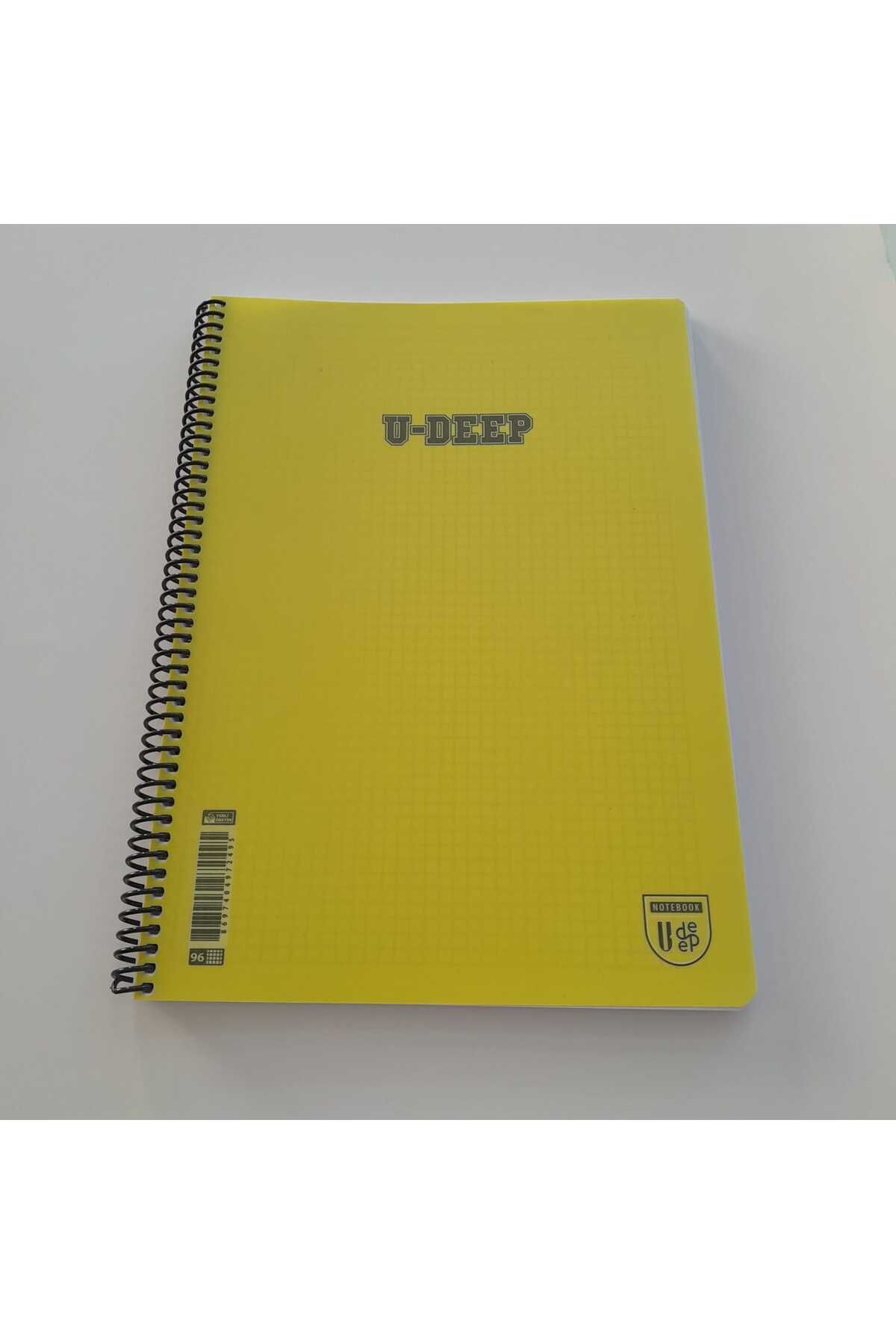 Umut-دفتر ملاحظات حلزوني بغطاء بلاستيكي مقاس A4 مكون من 96 ورقة من U-deep 3