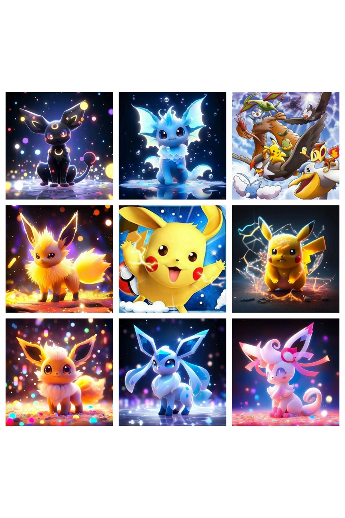 Choice-Pokemon 5d DIY Diamond Pictures Painting Kits New 2024 Pikachu Cute Cartoon Eevee Embroidery Mosa... 2