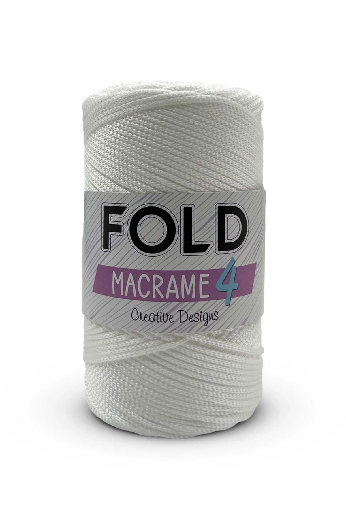 FOLD-Πολυεστέρας Macrame No:4 - 01 Λευκό Πολυεστέρας Macrame Twine 2 Mm - 200 gr - 230 M Supla Rope Bag Twine 1