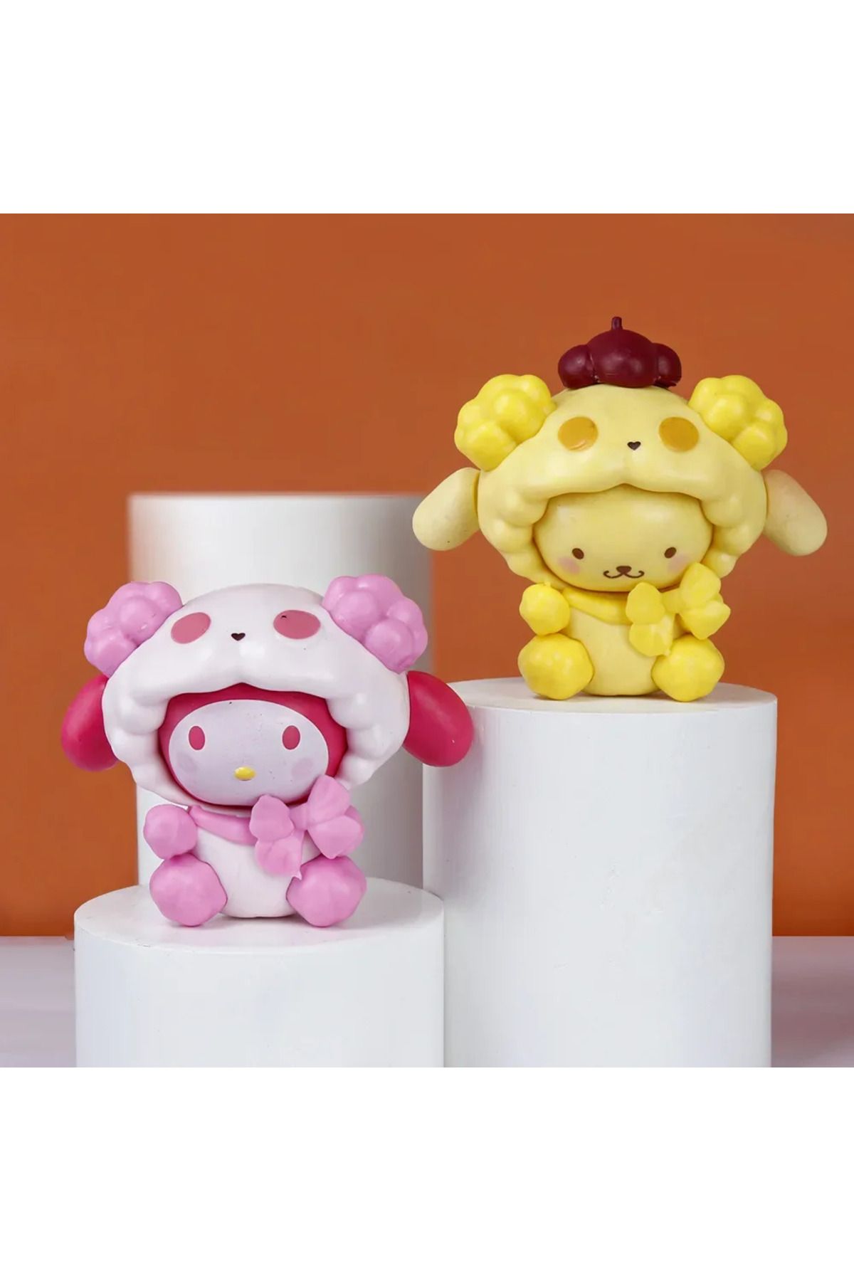 Choice-6pcs Sanrio Sheep Rabbit Series Figure Hello Kitty Pochacco Kuromi Cinnamoroll Q Version Toy Mode... 7