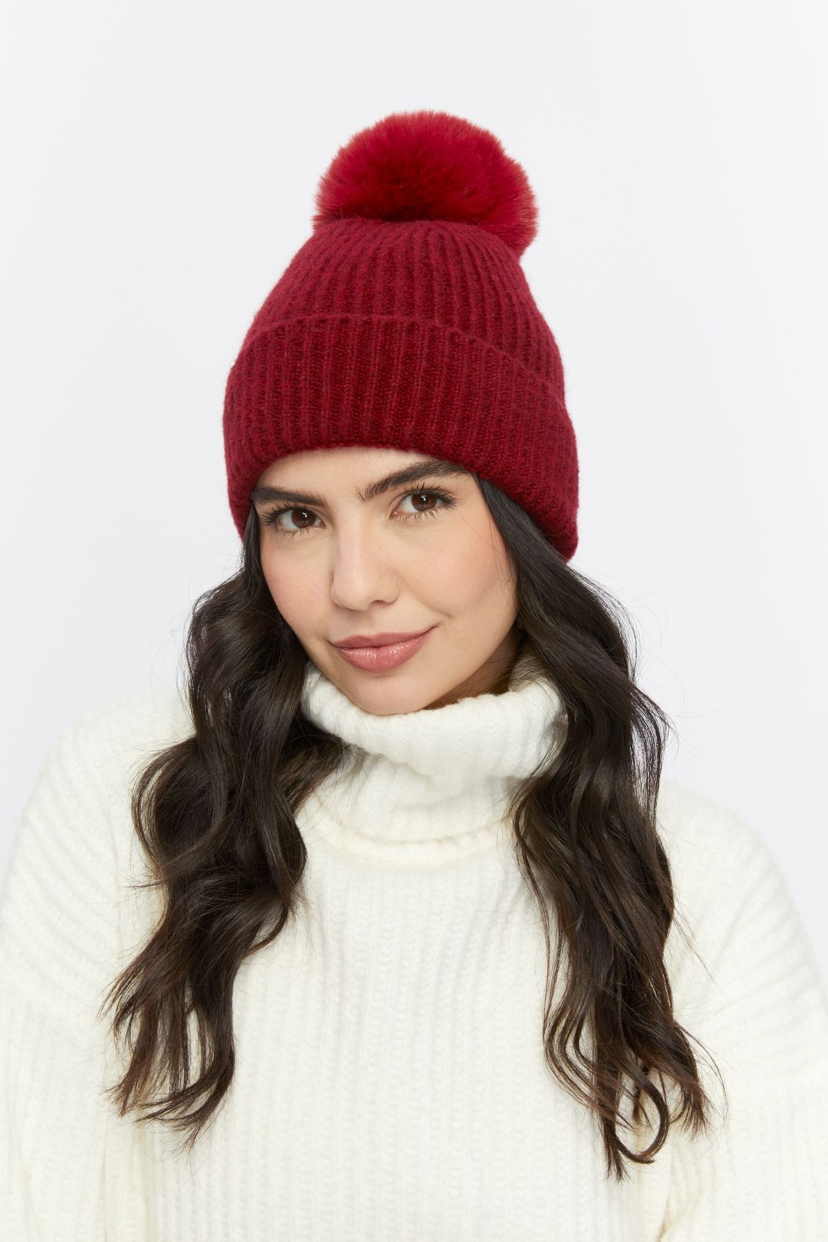 SOFT AKSESUAR-Pompom Knitted Beret 4