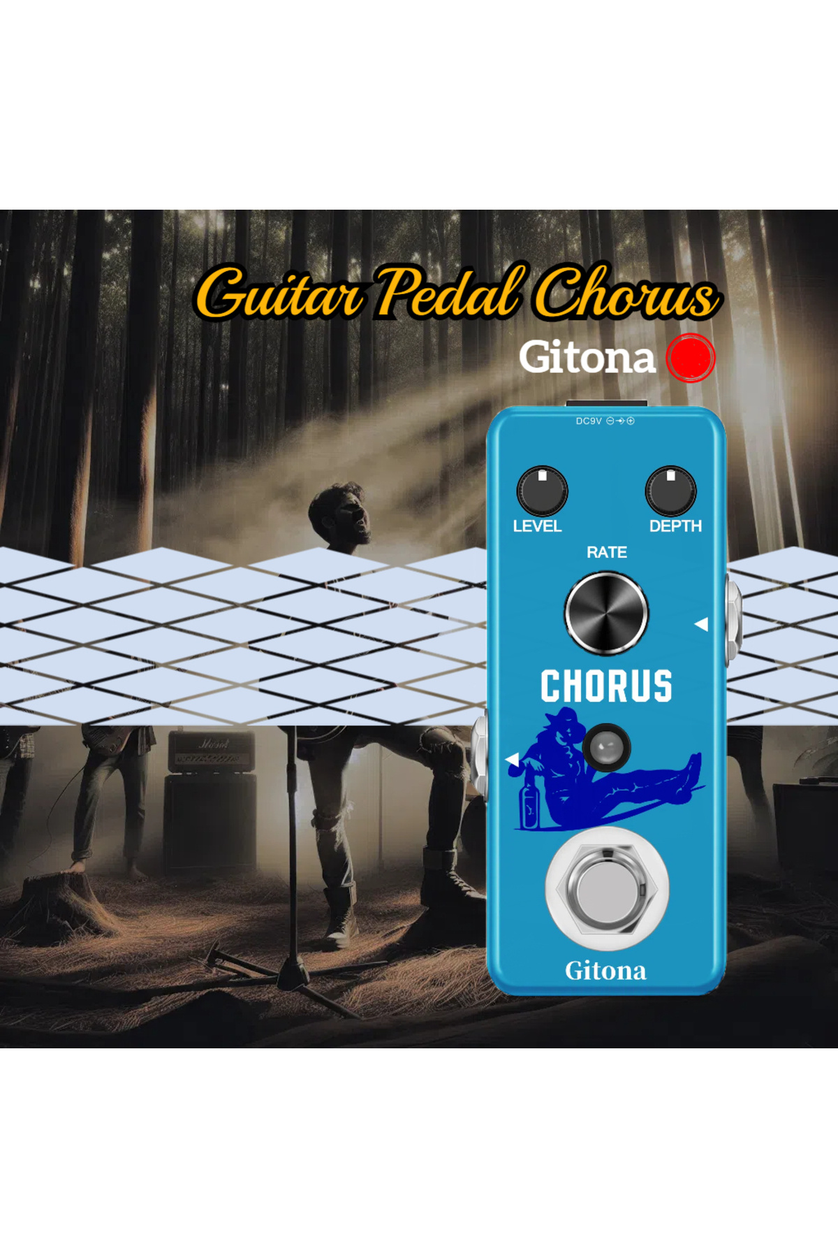 Choice-Rowin Amuzik VSN Guitar Pedal Chorus Effect Analog Pure Ensemble Chorus BBD Circuit Jazz Effector... 1