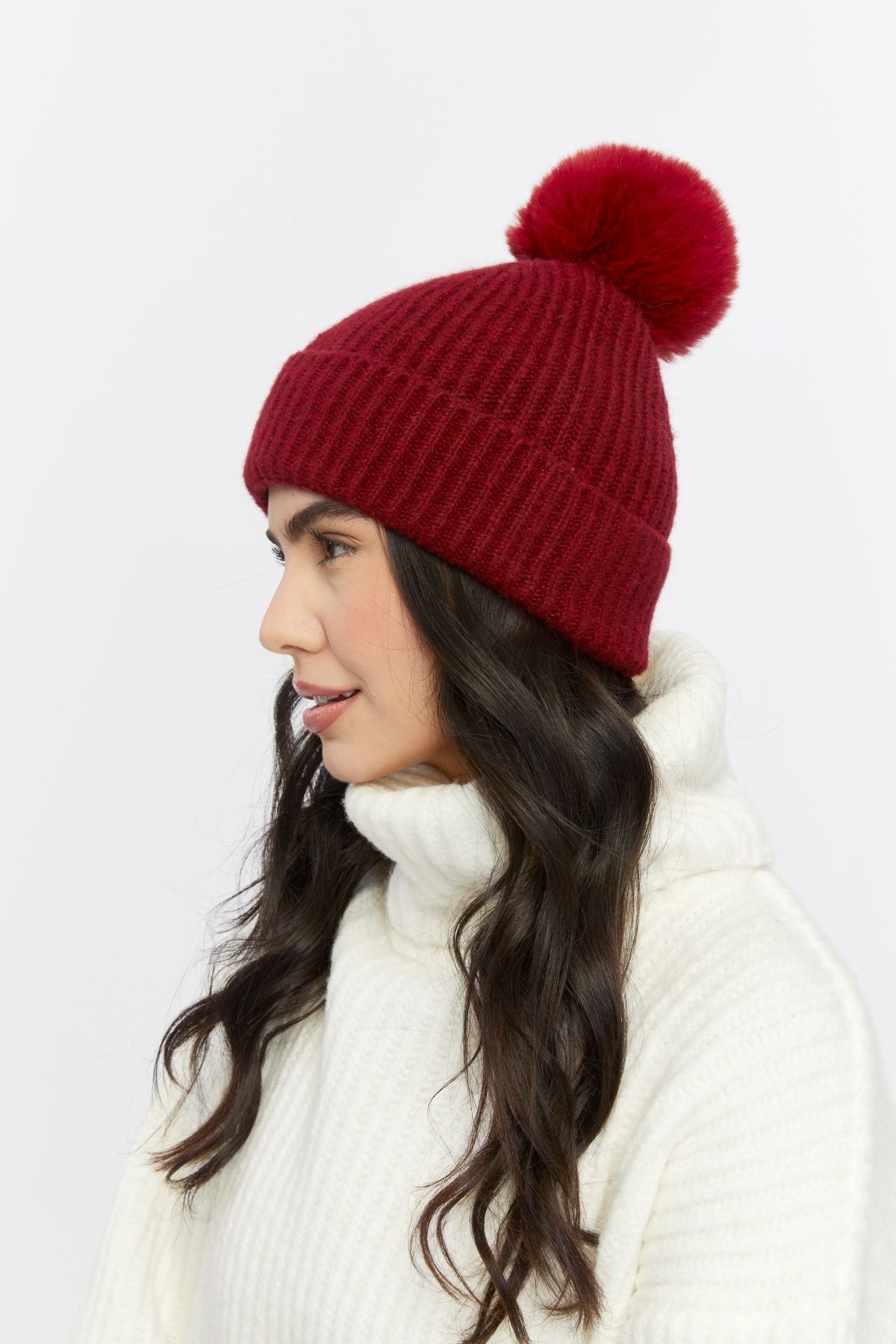 SOFT AKSESUAR-Pompom Knitted Beret 6