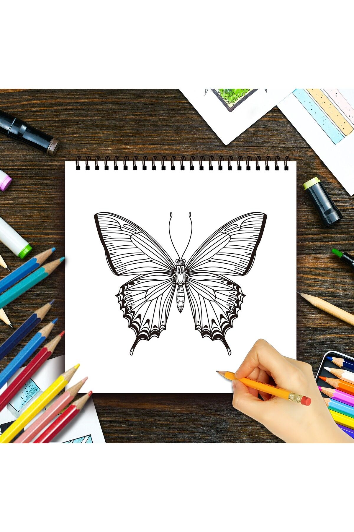 Choice-دفتر رسم للكبار مكون من 30 ورقة، مقاس 8.3 × 8.3 بوصة، ورق سميك 100 جرام للمتر المربع للتهدئة والقلق والمزيد، لكل فرد. 4
