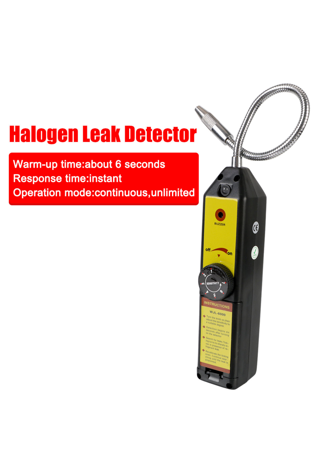 Choice WJL6000 Gas Leakage Tester Refrigerant Gas Analyzer Car