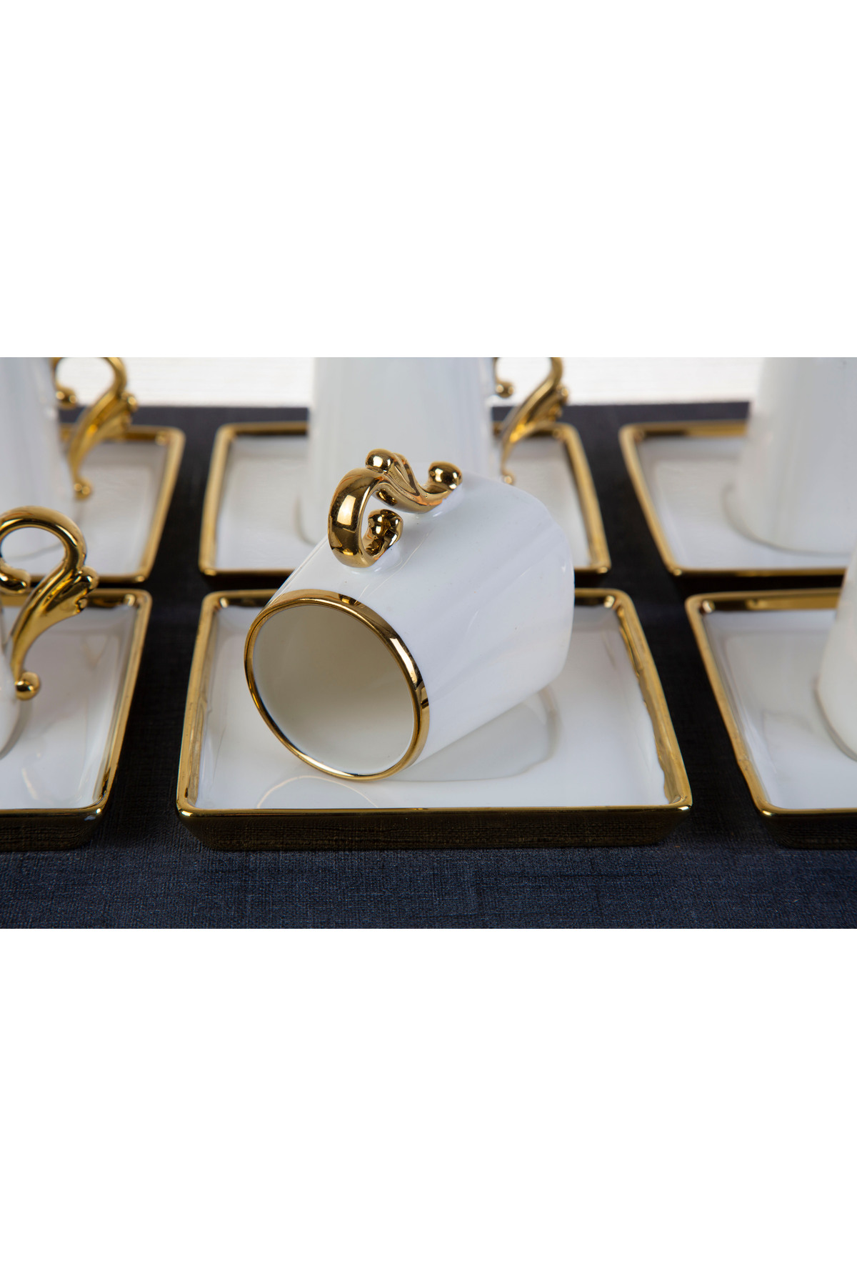 ARGKRİSTAL 12 PARÇA GOLD DETAYLI KAHVE FİNCAN SETİ Fiyatı, Yorumları ...