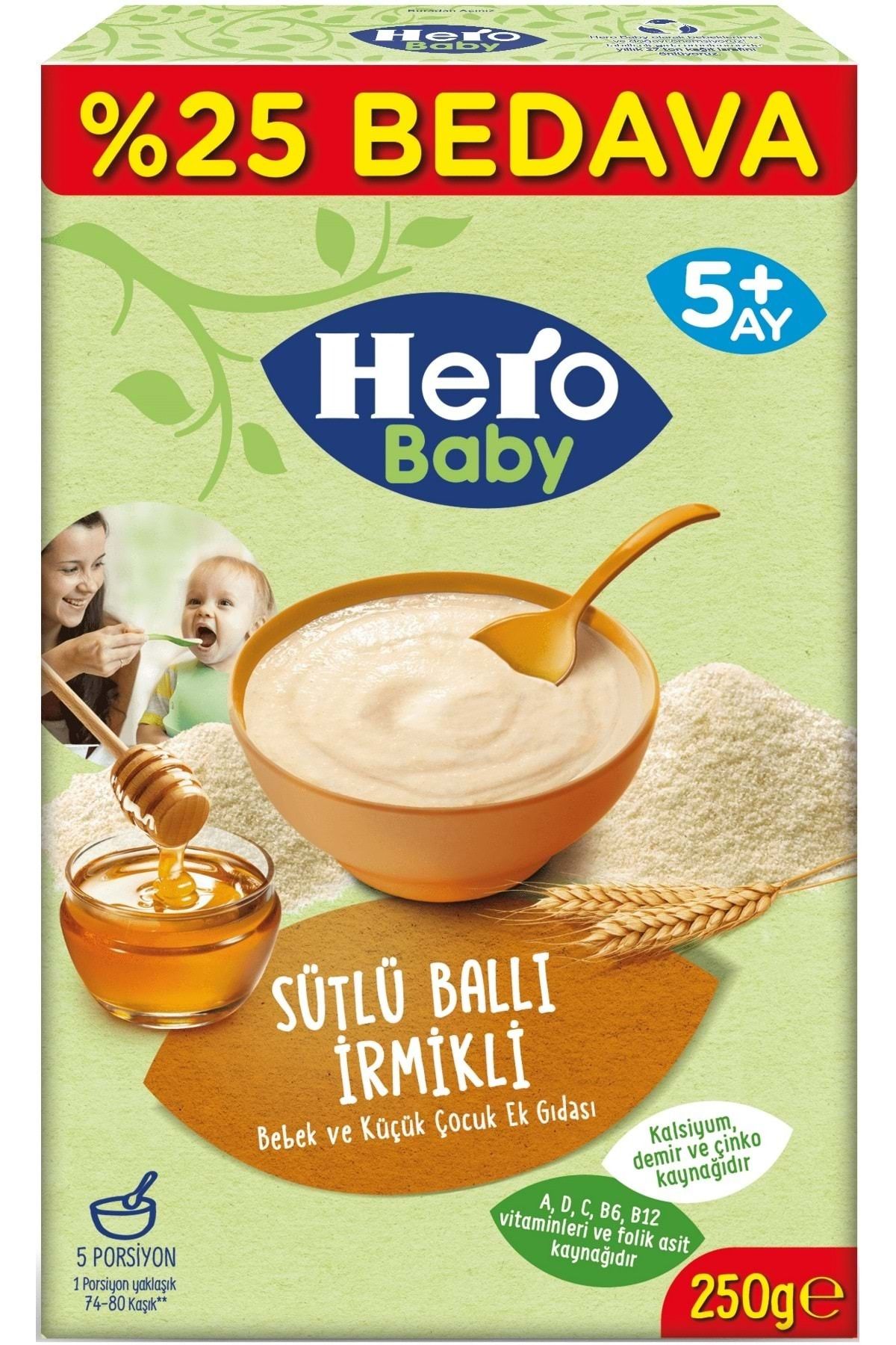 Hero Baby Kaşık Maması 250GR Sütlü Ballı İrmikli (Avantaj Pk)