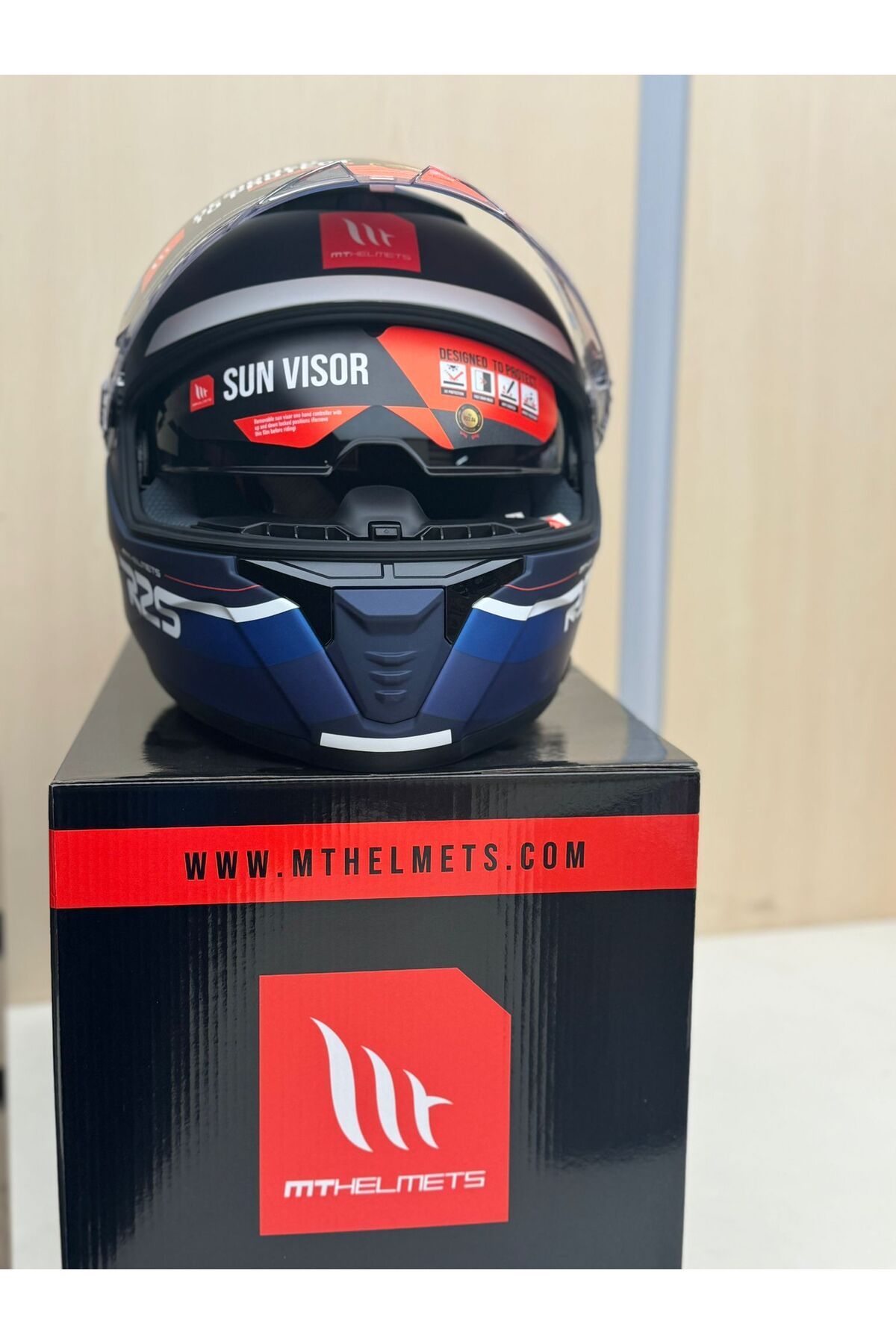 MT Helmets THUNDER 4 SV R25 C7 MAT MAVİ FULLFACE MOTOSİKLET KASKI