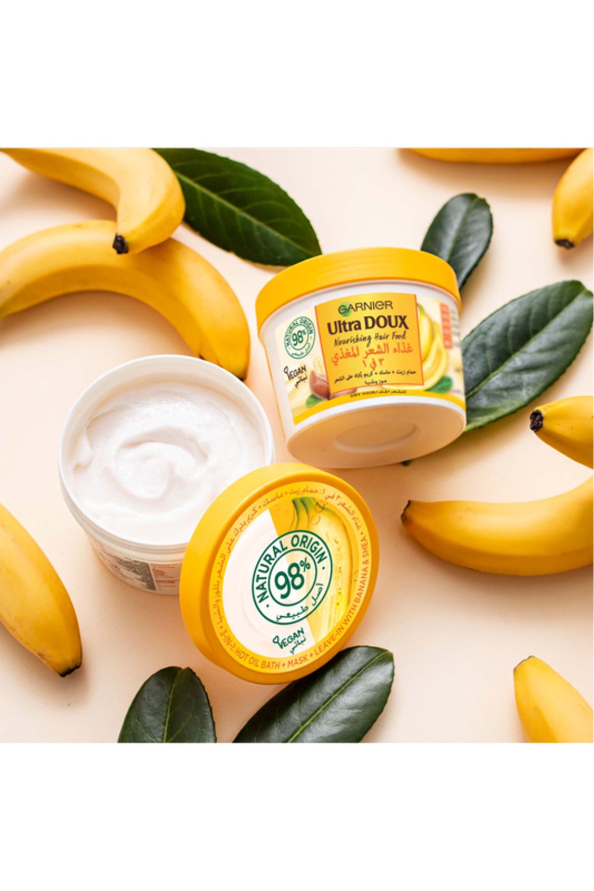 Garnier-Ultra Doux Hair Food Nourishing Banana 3-in-1 Hair Mask For Dry Hair 390ml 4
