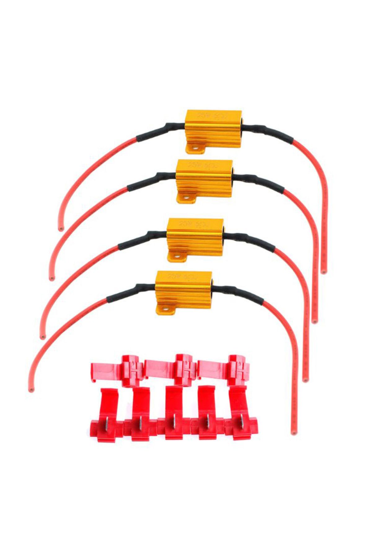 APWIKOGER-2pcs Anti-flashing Resistance Decoder 6ohm 25w Wirewound Resistor Waterproof Led Decoder Load Res... 3