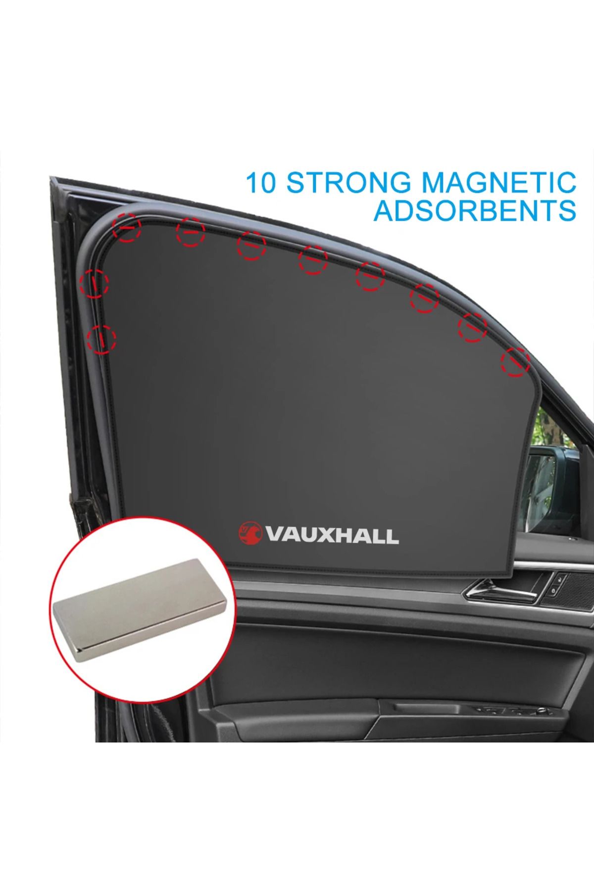 Choice-For Opel Crossland X Astra J Grandland Vauxhall K Auto Front Rear Black Sun Visor Magnetic Car Si... 4