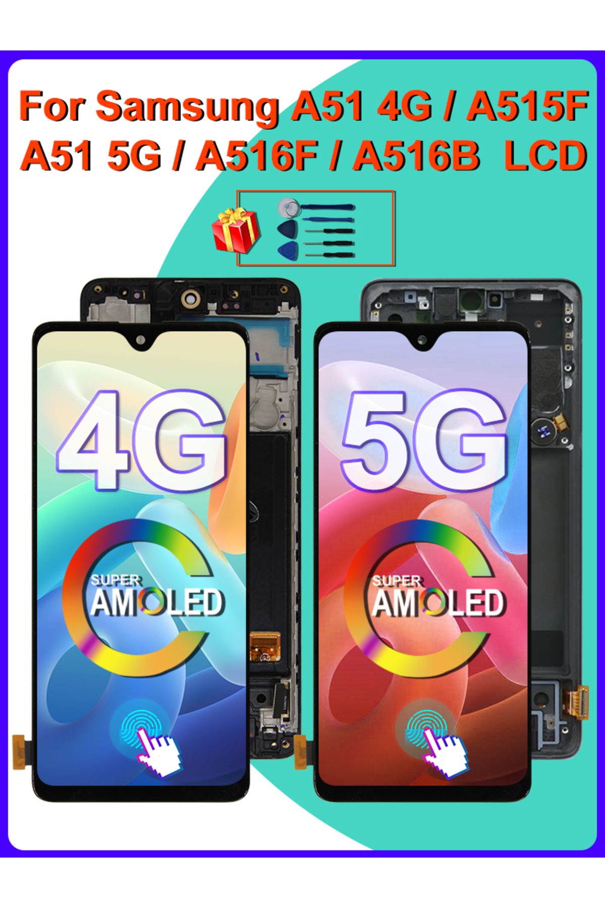 MSMADE-AMOLED For Samsung Galaxy A51 4G LCD SM-A515F/DST SM-A515F/DSM Display Touch Screen Replace For S... 8
