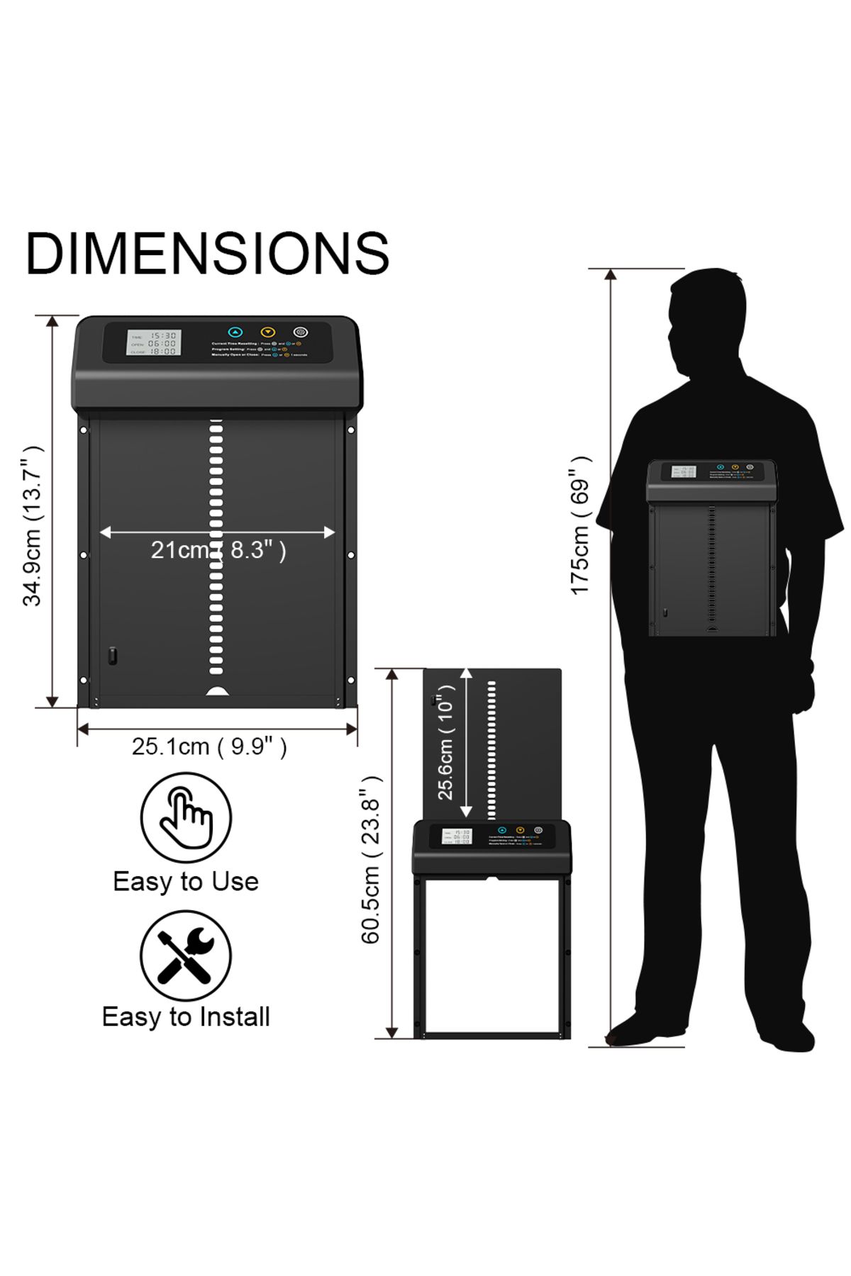 Choice-Automatic Chicken Coop Door, Automatic Chicken Door with Timer, Anti-Pinch & Light Sensor Chicken... 3
