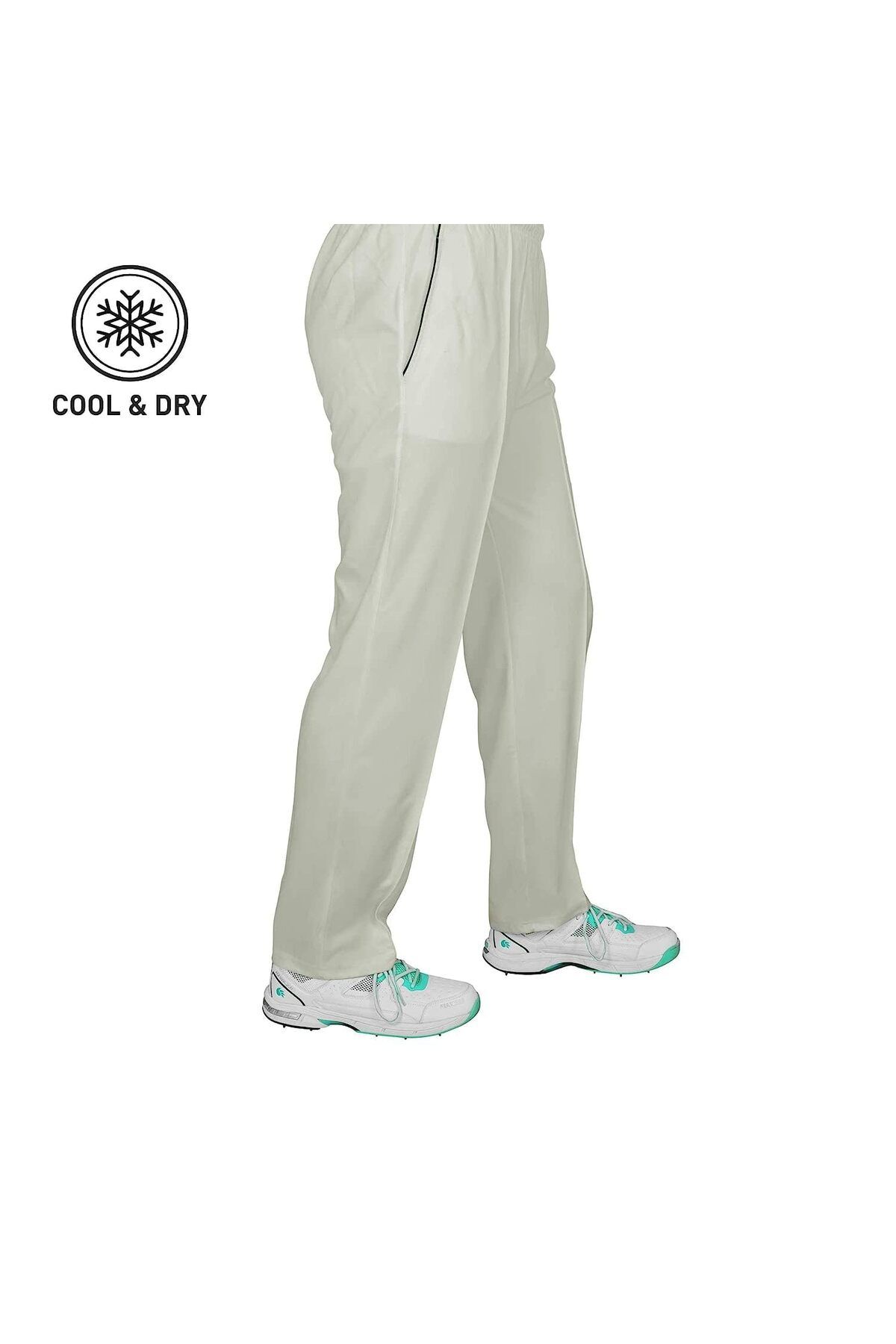 DSC-Atmos Polyester Cricket Pant Size 32 (White/Navy) 4