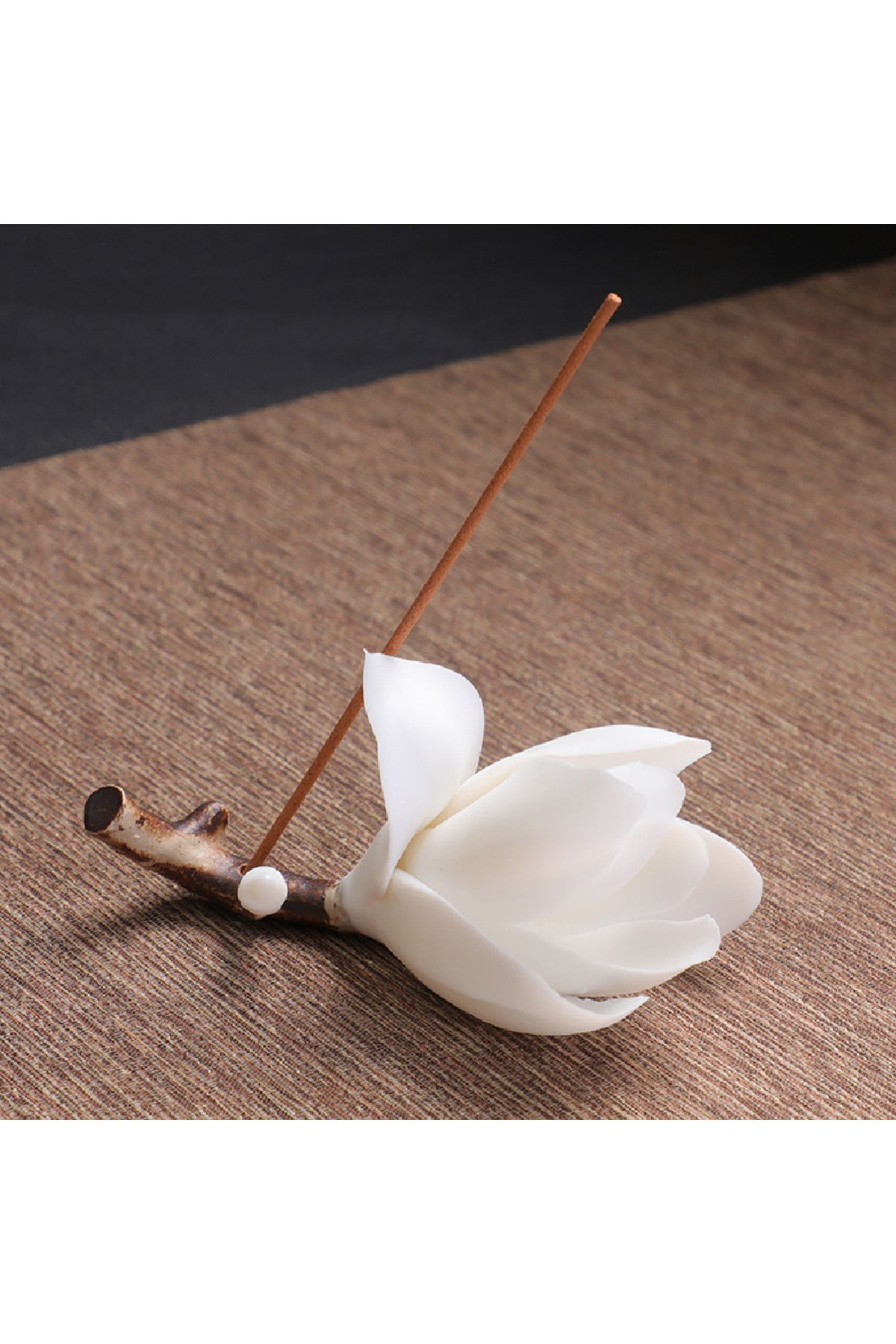 Choice-Handmade ceramic magnolia stick incense burner holder, elegant home decoration incense holder 1