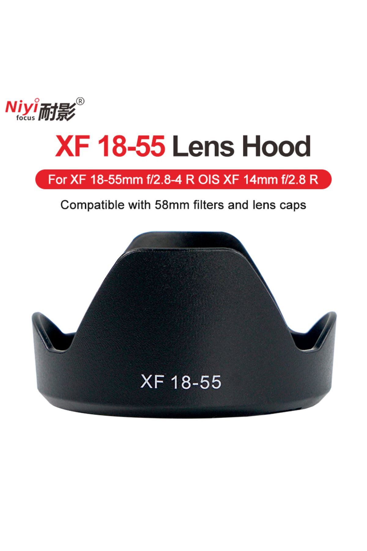 Choice-XF 18-55 Camera Lens Hood for Fuji XF zoom 18-55mm f2.8-4 R OIS XF 14mm f/2.8 14 2.8 R Lens Plast... 2