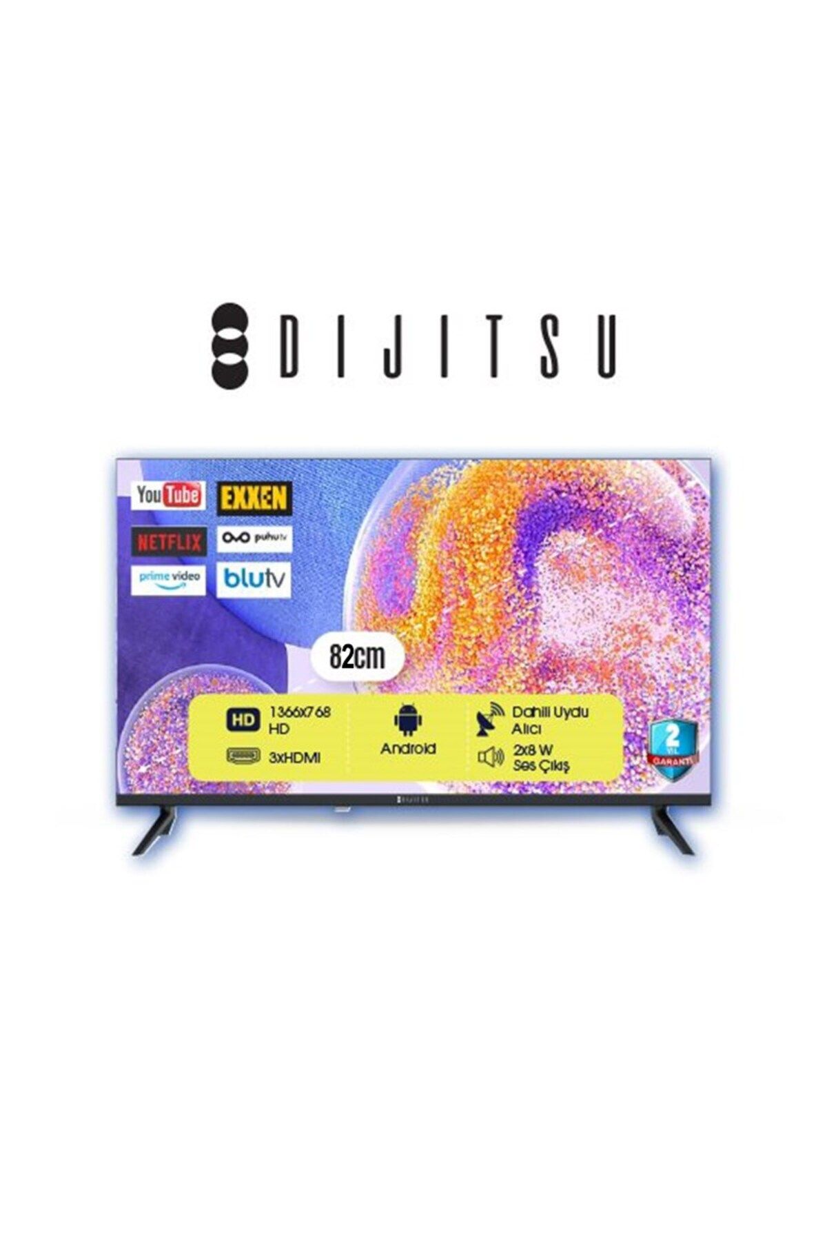 Dijitsu 32 DS 10000 AOSP 32” HD 80 Ekran Android Tv