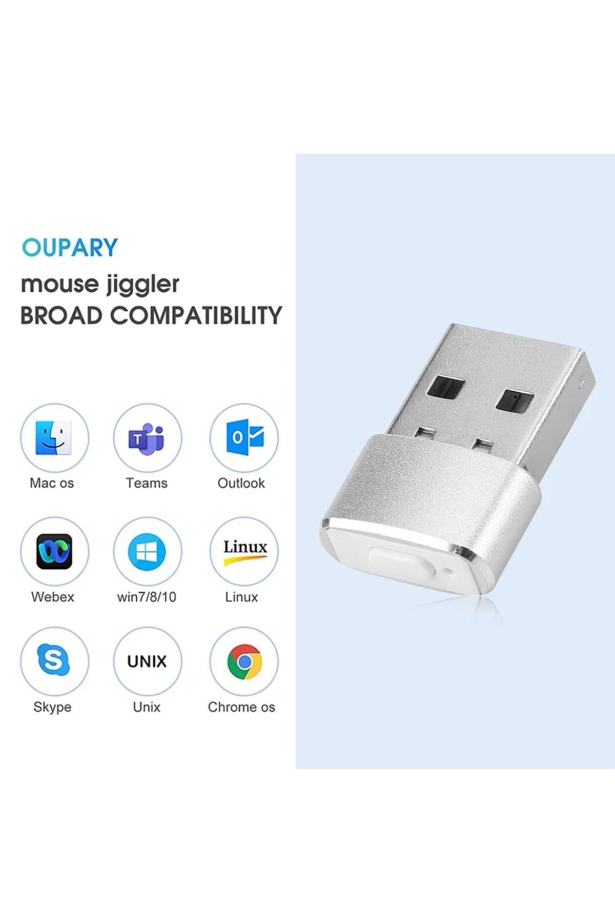 Shunmaii-Mini Automatic Mouse Jiggler Mover Undetectable USB Automatic Move Cursor Plug and Play Keeps Awa... 4