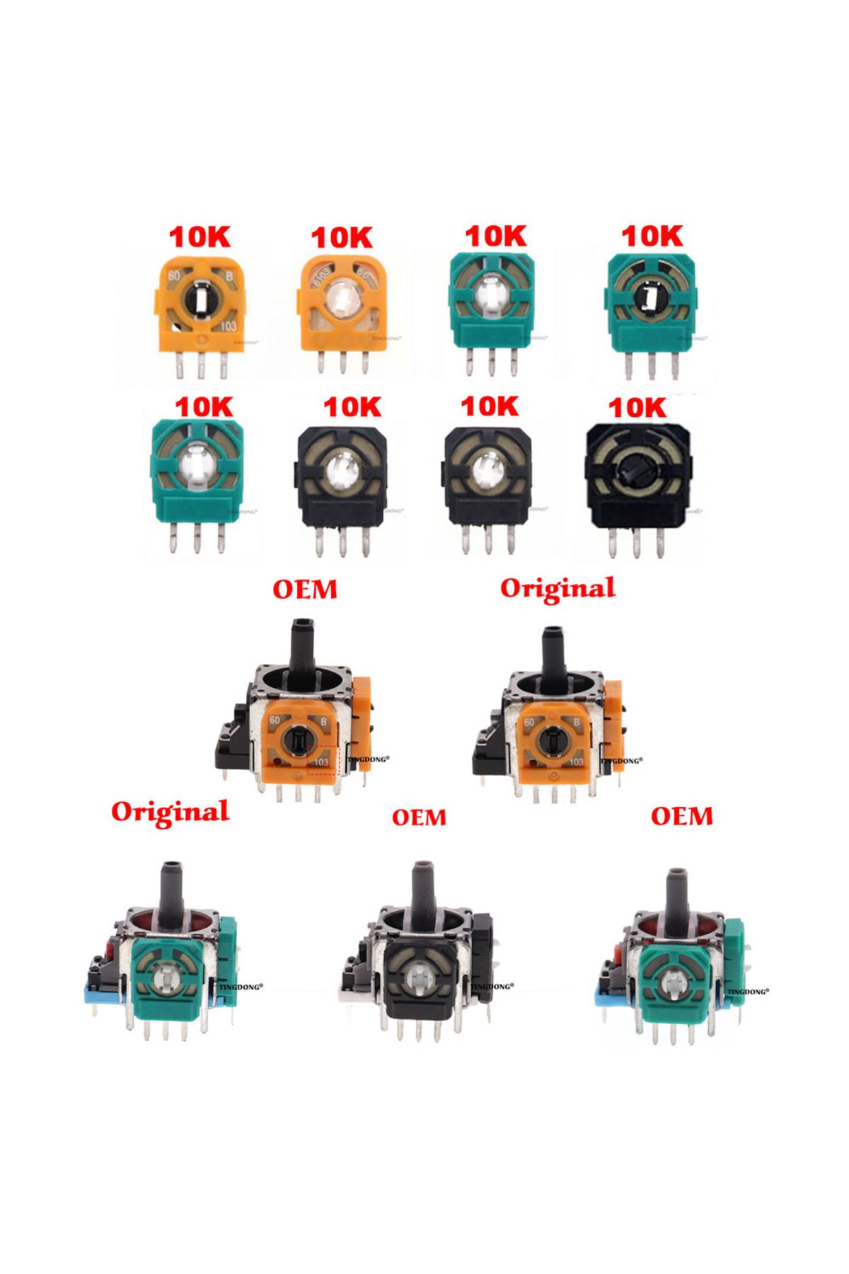 Choice-1pcs Right / Left Joystick 3D Analog Stick Sensor for Playstation 4 PS4 Controller Dualshock 4 re... 8