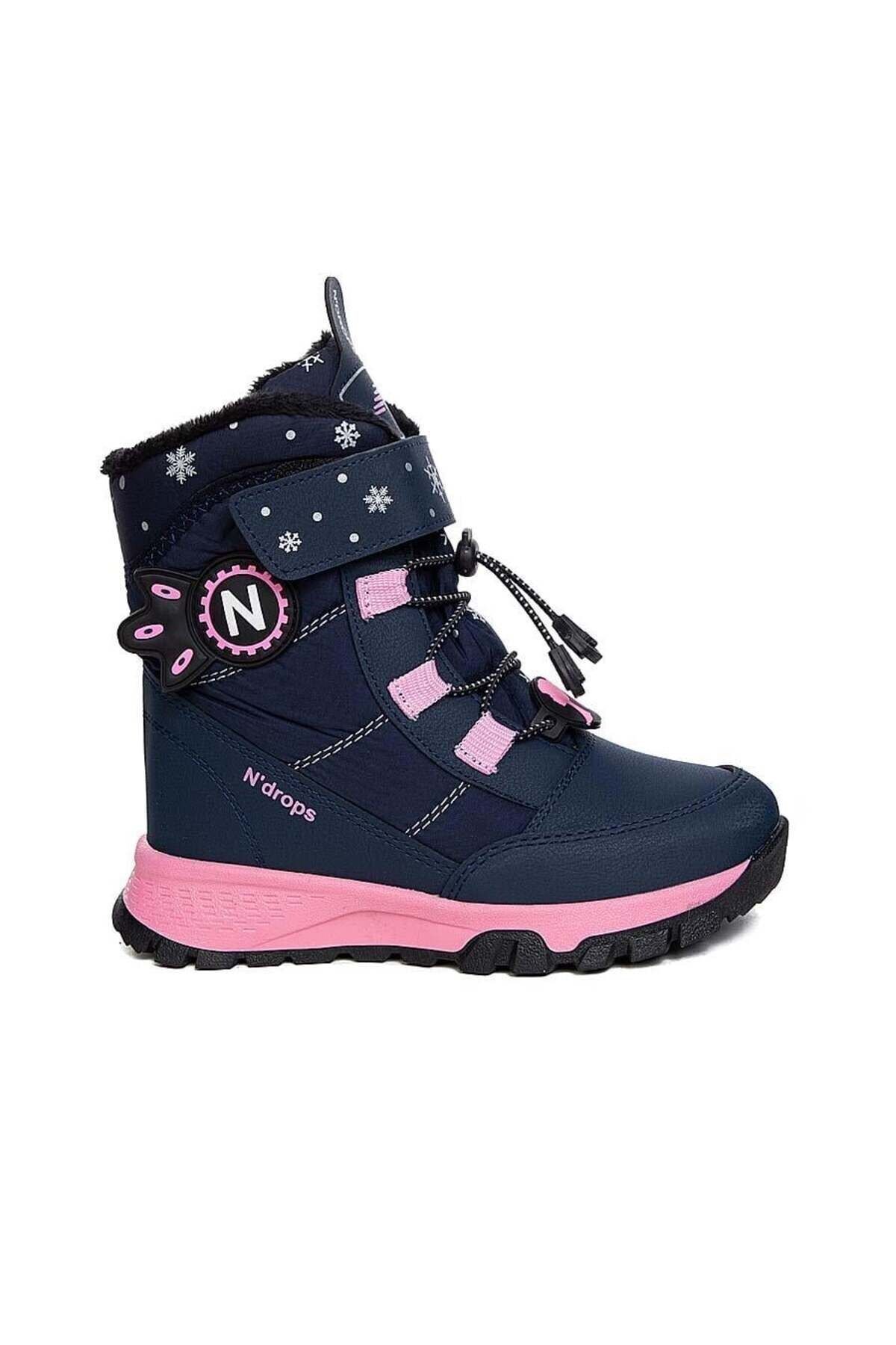 Ndrops-Winter Female Child Snow Boots with Fur Inside Slip-Resistant Sole 3