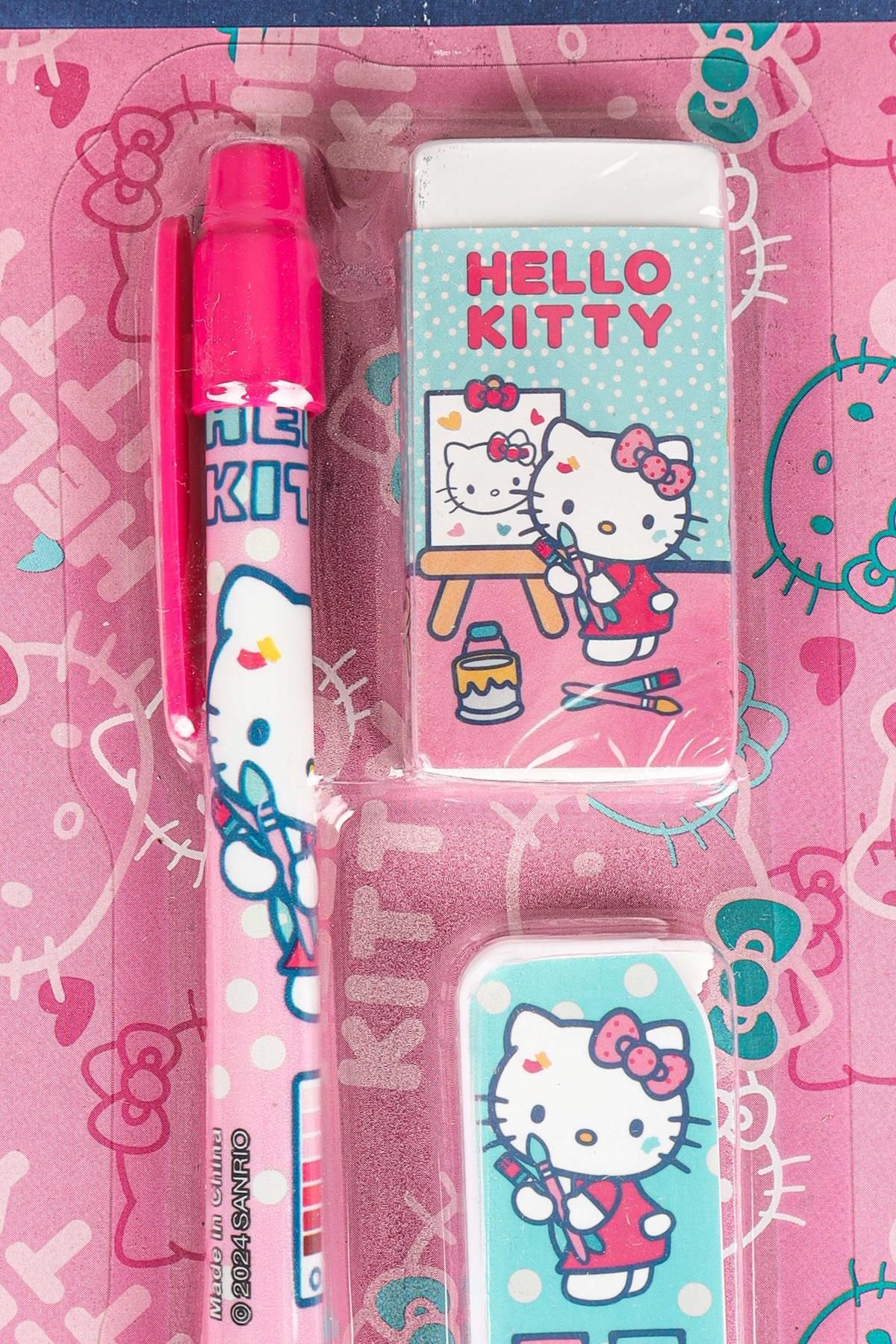 Hello Kitty-قلم Hello Kitty ذو الأطراف المتعددة - مرخص من Decomus مع ممحاة ومجموعة أطراف 0.7 مم 3