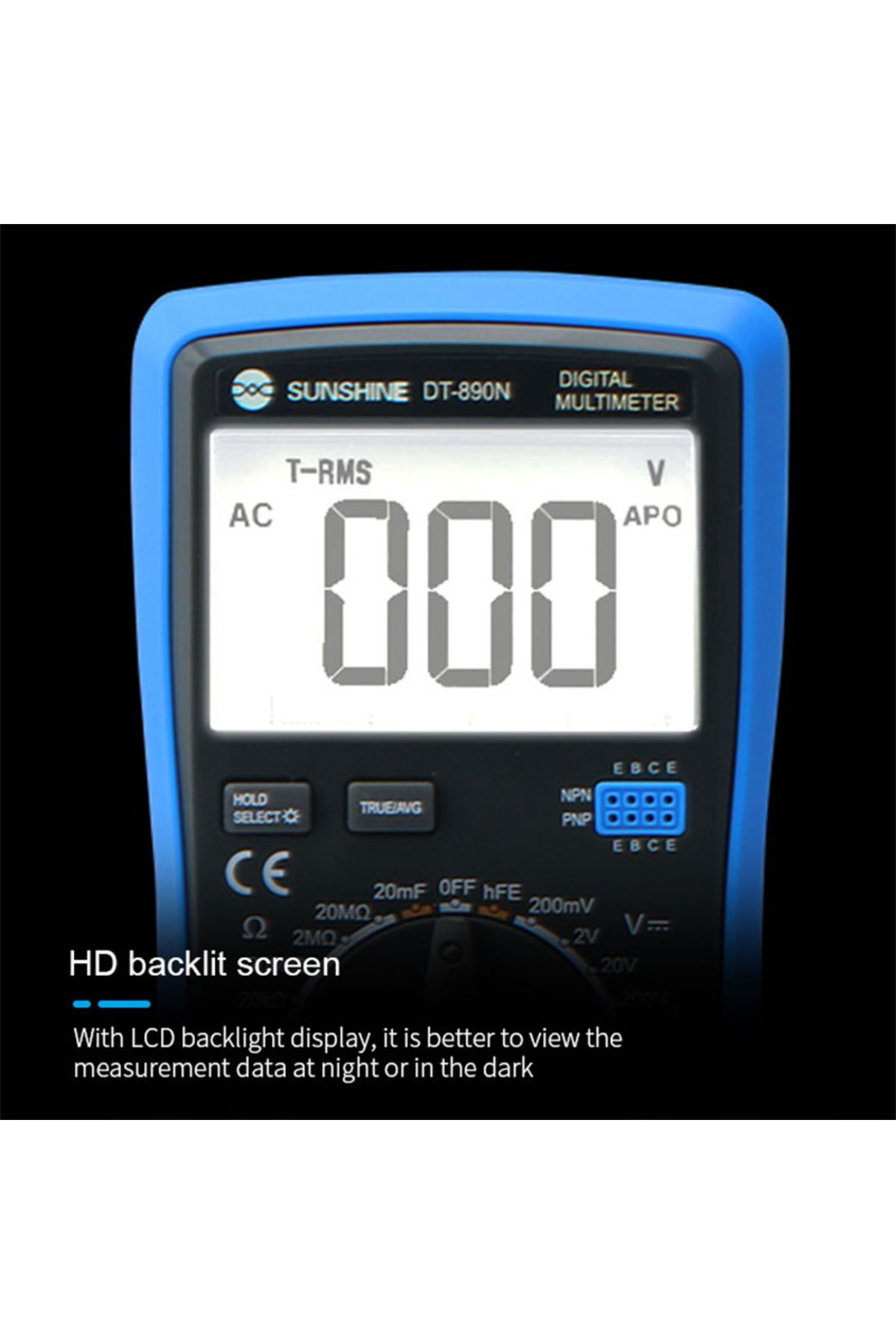 SUNSHINE-High Precision Digital Multimeter SUNSHINE DT-890N Intelligent Anti-burn  AC/DC Voltage Current R... 7