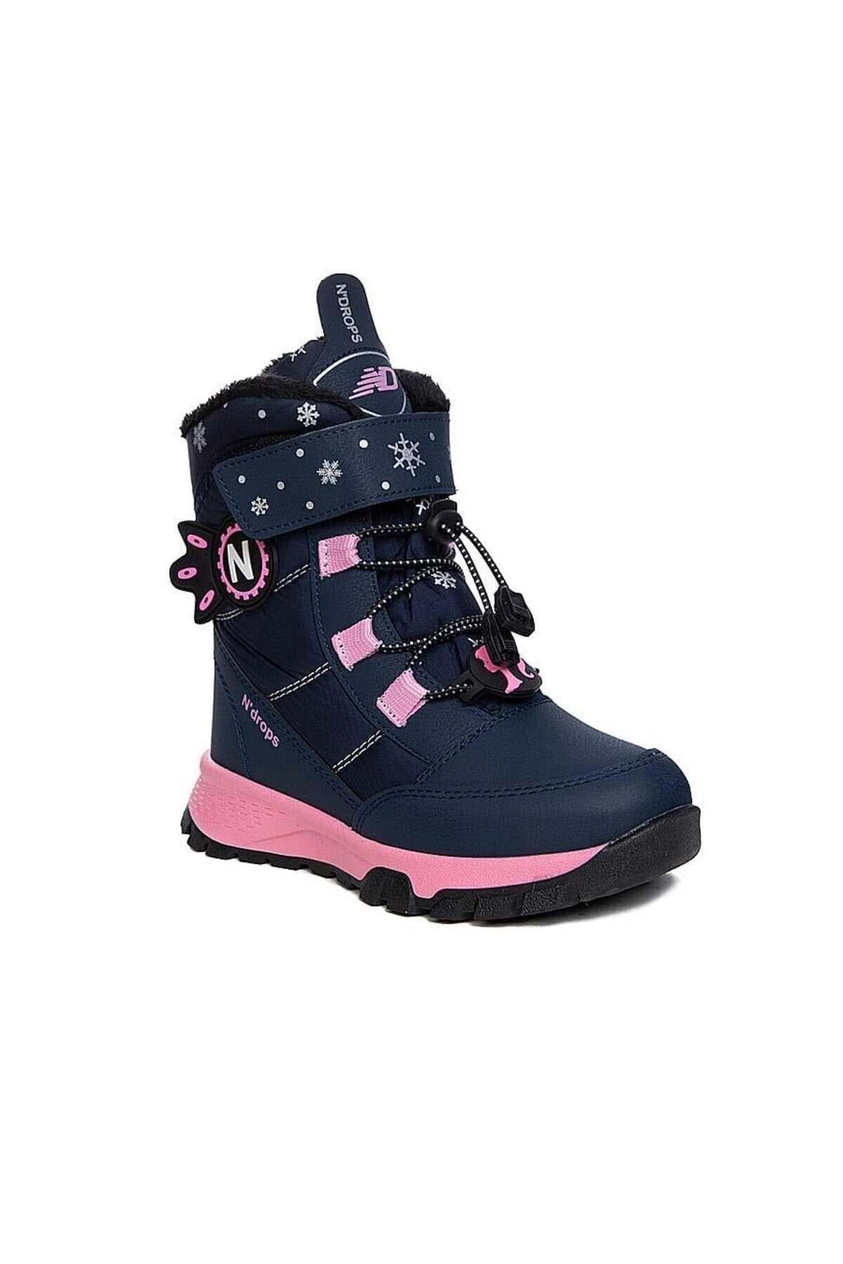 Ndrops-Winter Female Child Snow Boots with Fur Inside Slip-Resistant Sole 1