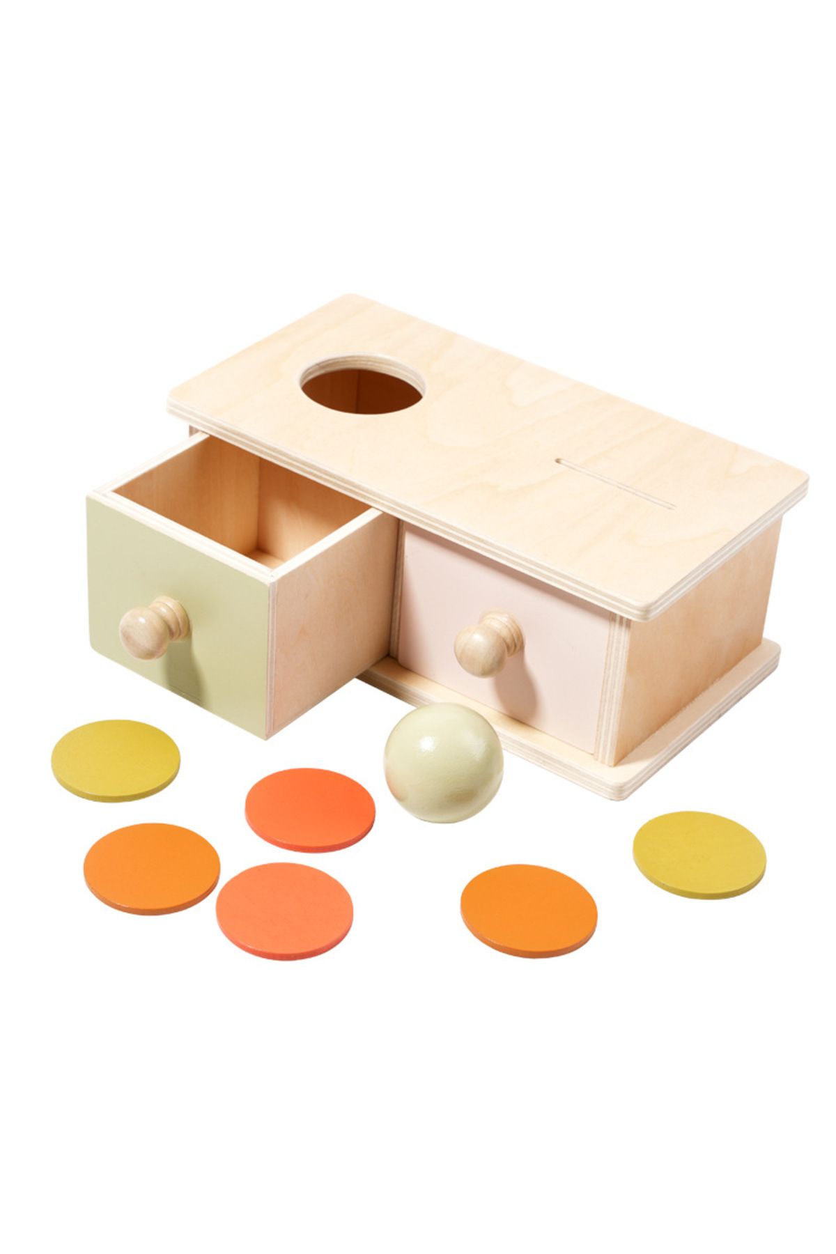 Choice-Montessori Infant Puzzle Box Toys Exercise Hand-eye Coordination Permanent Box Round Rectangular ... 6