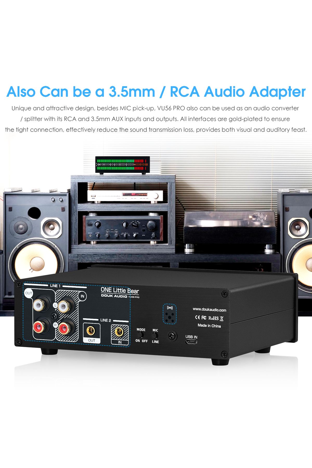 Choice-Douk Audio Dual Channel LED Sound Level Meter MIC+LINE Music Spectrum Visualizer Display Stereo A... 5