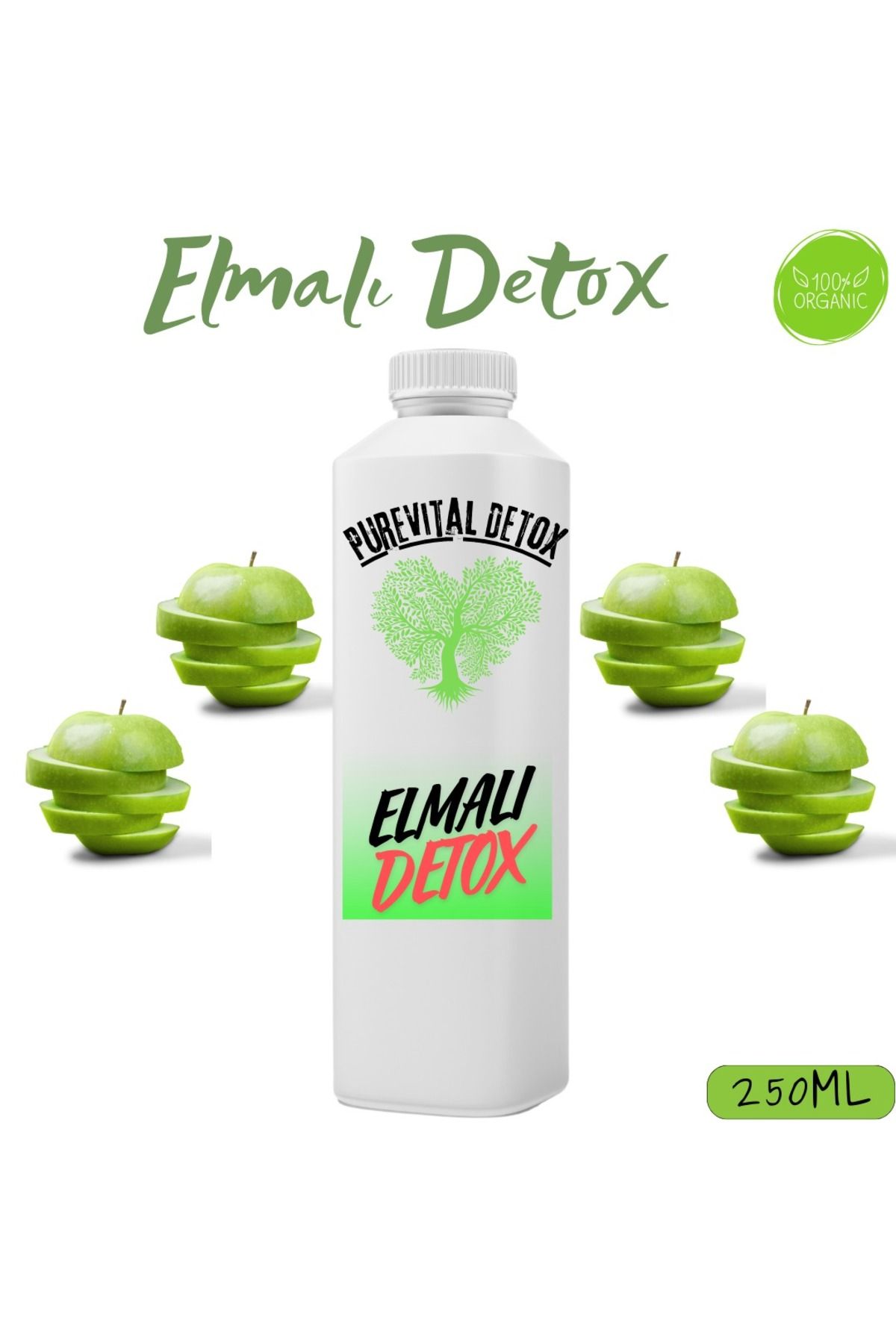 Elmalı Detox Sirkesi Ödem Atmaya Yardımcı Doğal , Yöntemi Detox Sirkesi 250ml