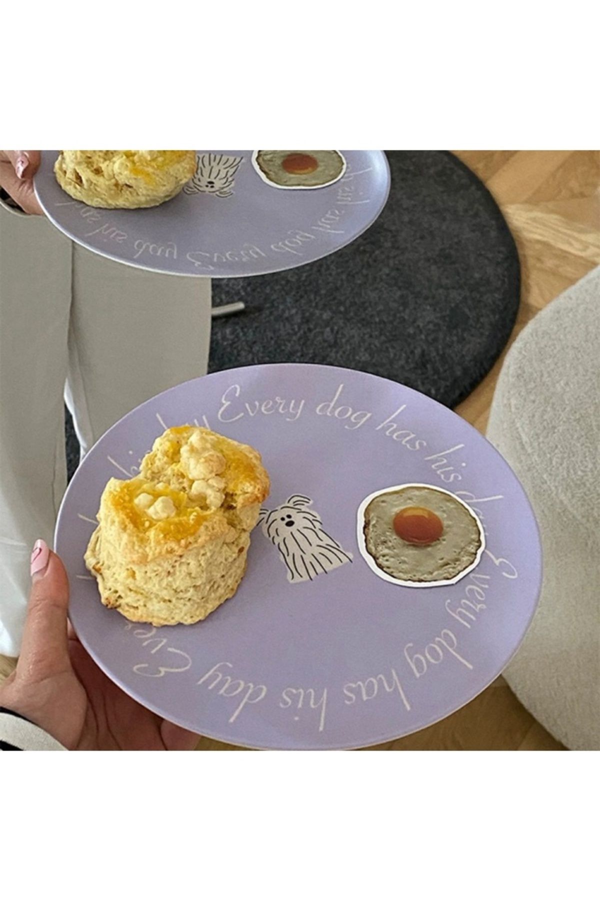 Choice-20CM Dining Plate Printed Round Bamboo Fiber Dishes for Serving Salad Dessert Cake Fruit Food Pla... 8