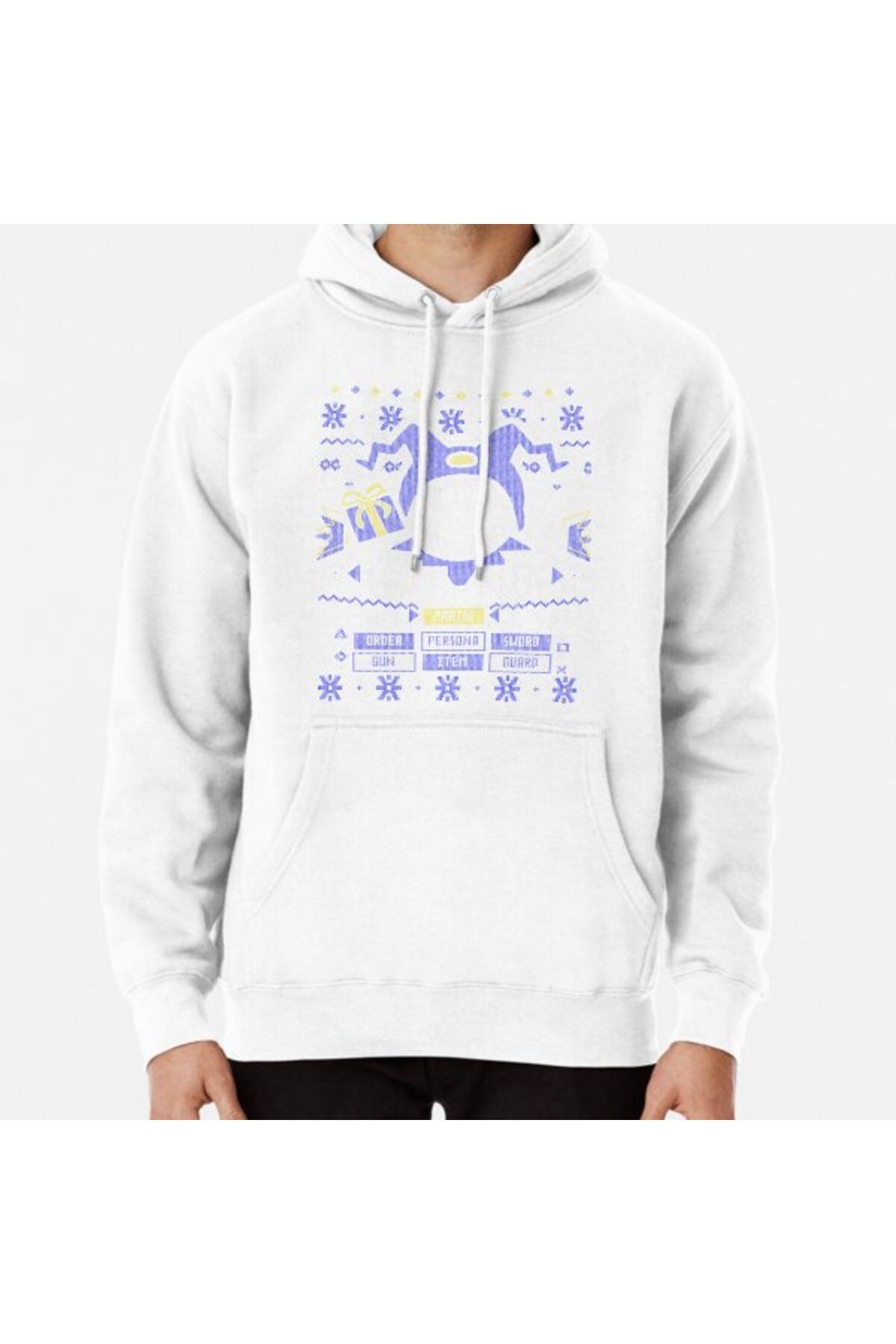 Hvit Stein Pulover De Crăciun Urât Hanorac Imprimat Jack Frost Unisex - M