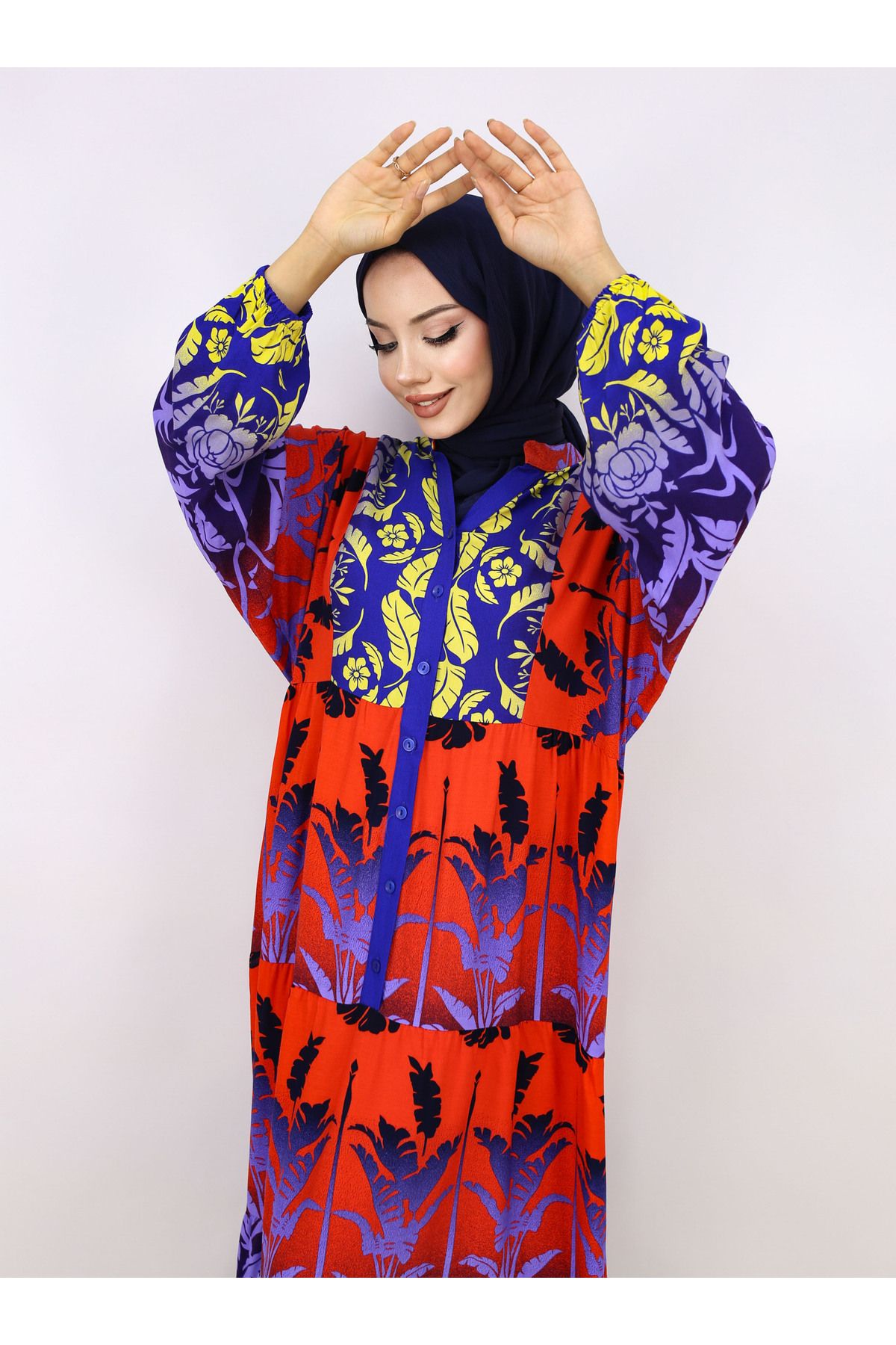 ZENANE-Zenane Red Hijab Dress 4