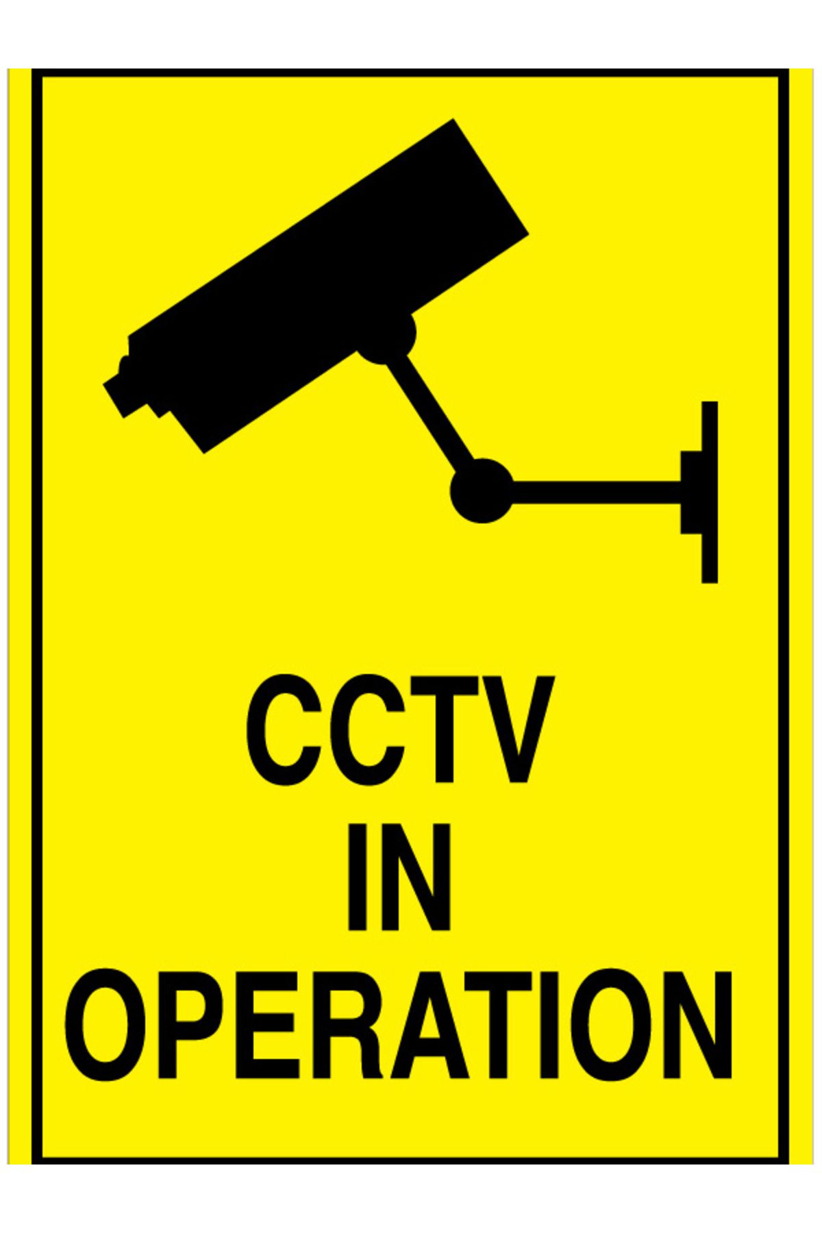 Uytab Cctv İn Operation Uyarı Tabelası - 20x30 Alüminyum Kompozit Panel - İL7