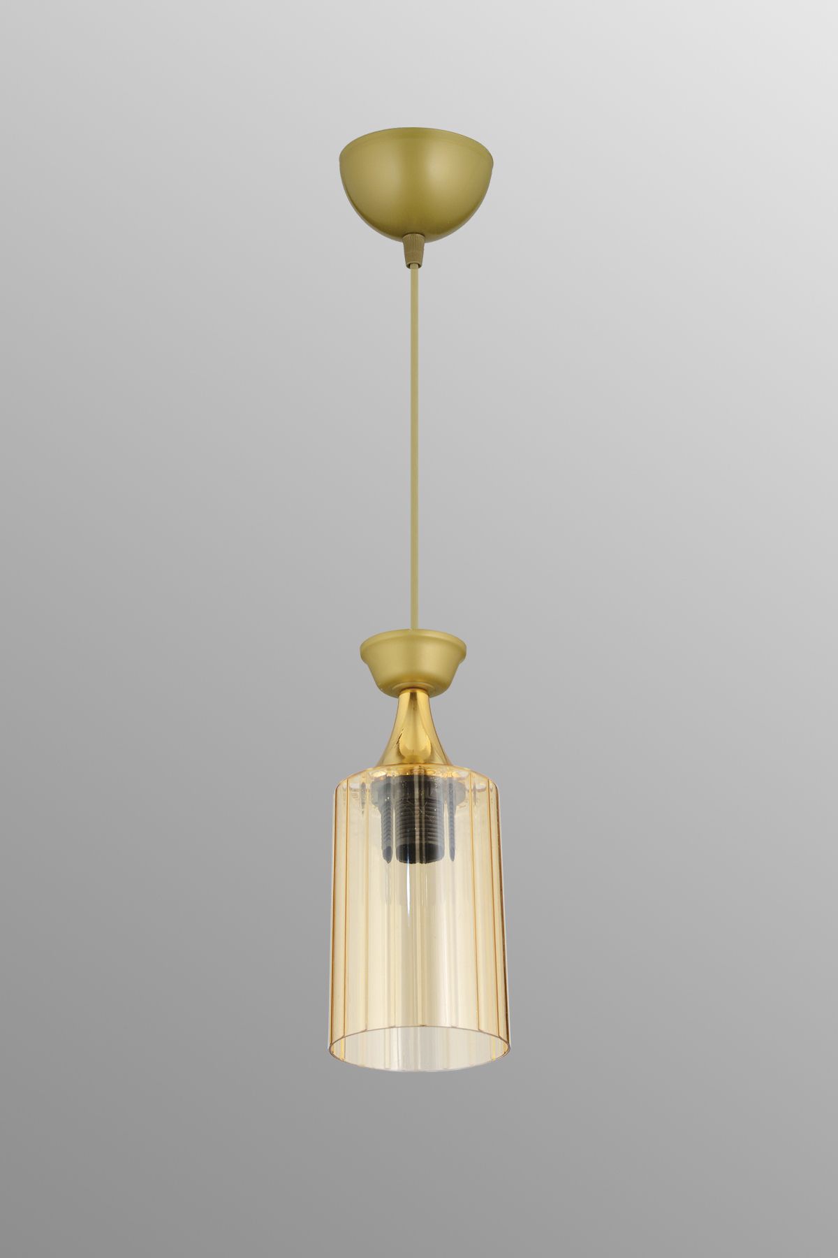 SONSUZ AYDINLATMA&AVİZE-Single Pendant Lamp Antiqued Mica Honey Glass Luxury Modern Downward Facing Chandelier 4