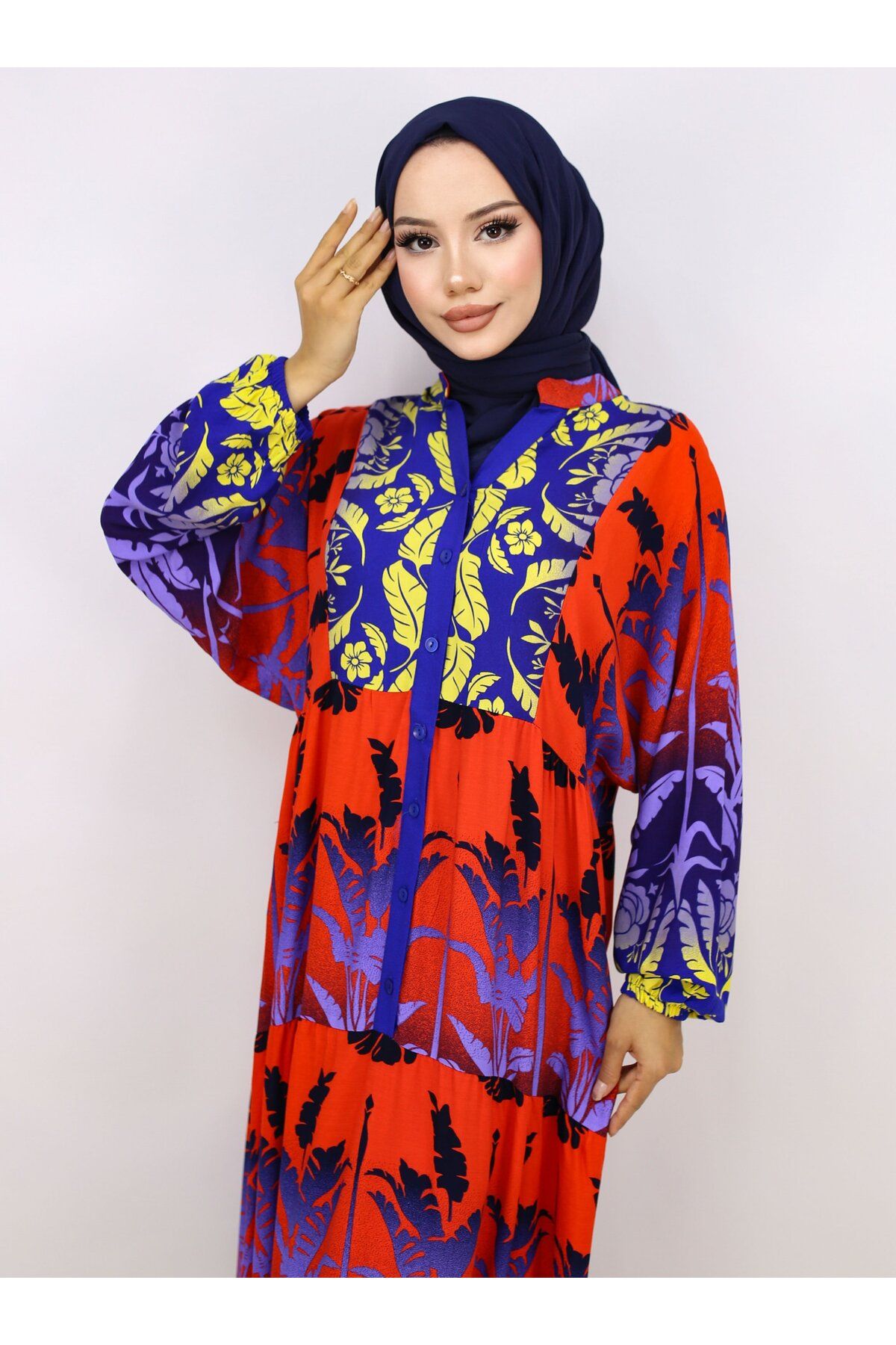 ZENANE-Zenane Red Hijab Dress 3